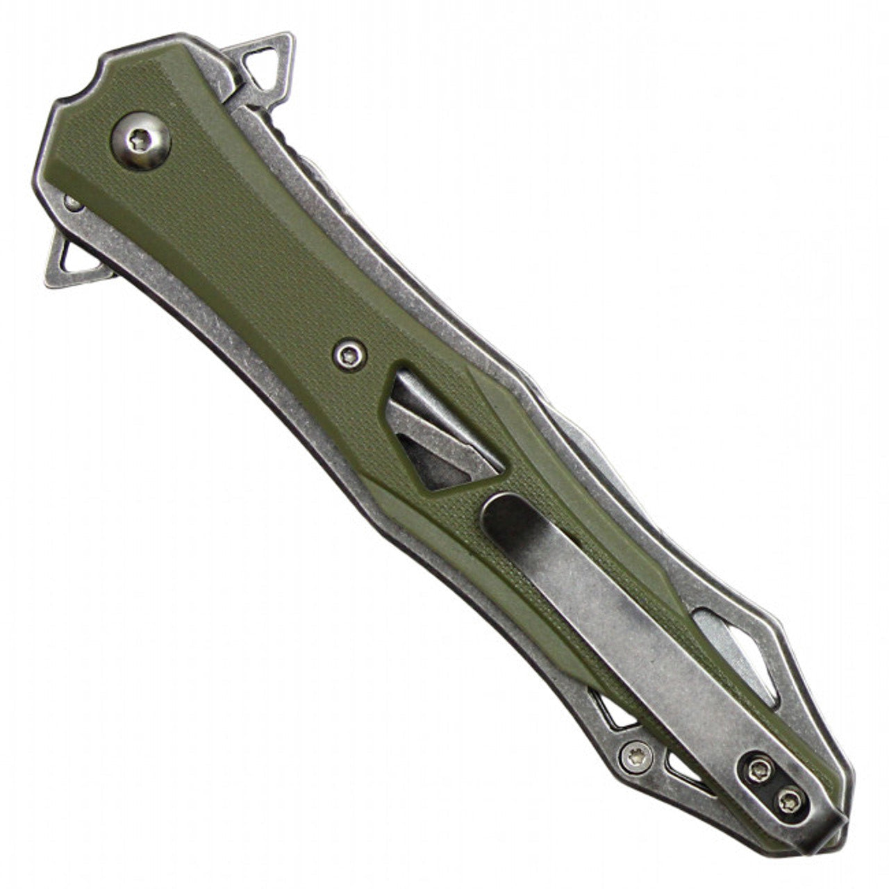 9" MilSpec Tactical Pocket Knife – Olive Green