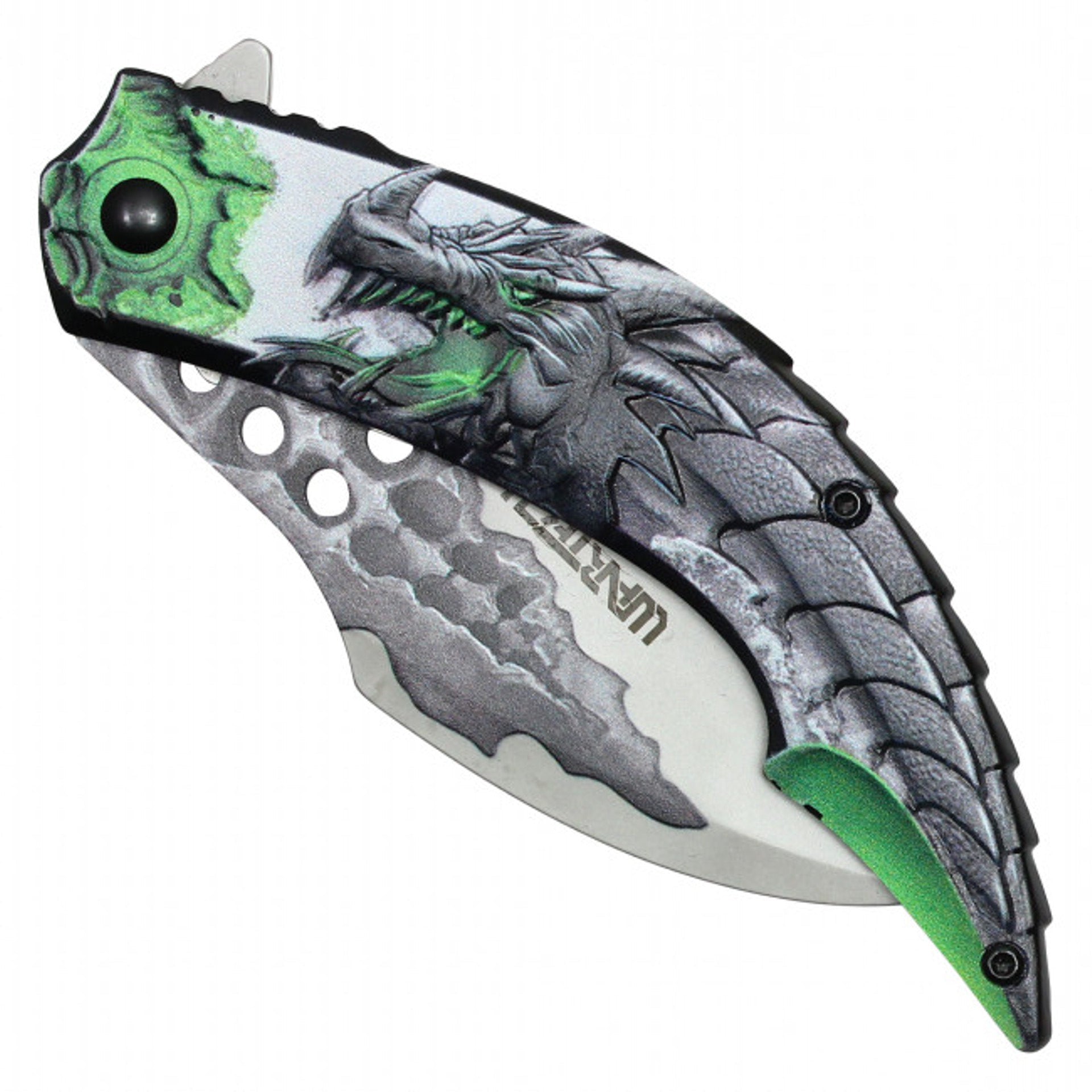 Green Dragon Spring Assisted Folding Pocket Knife – Fierce & Functional
