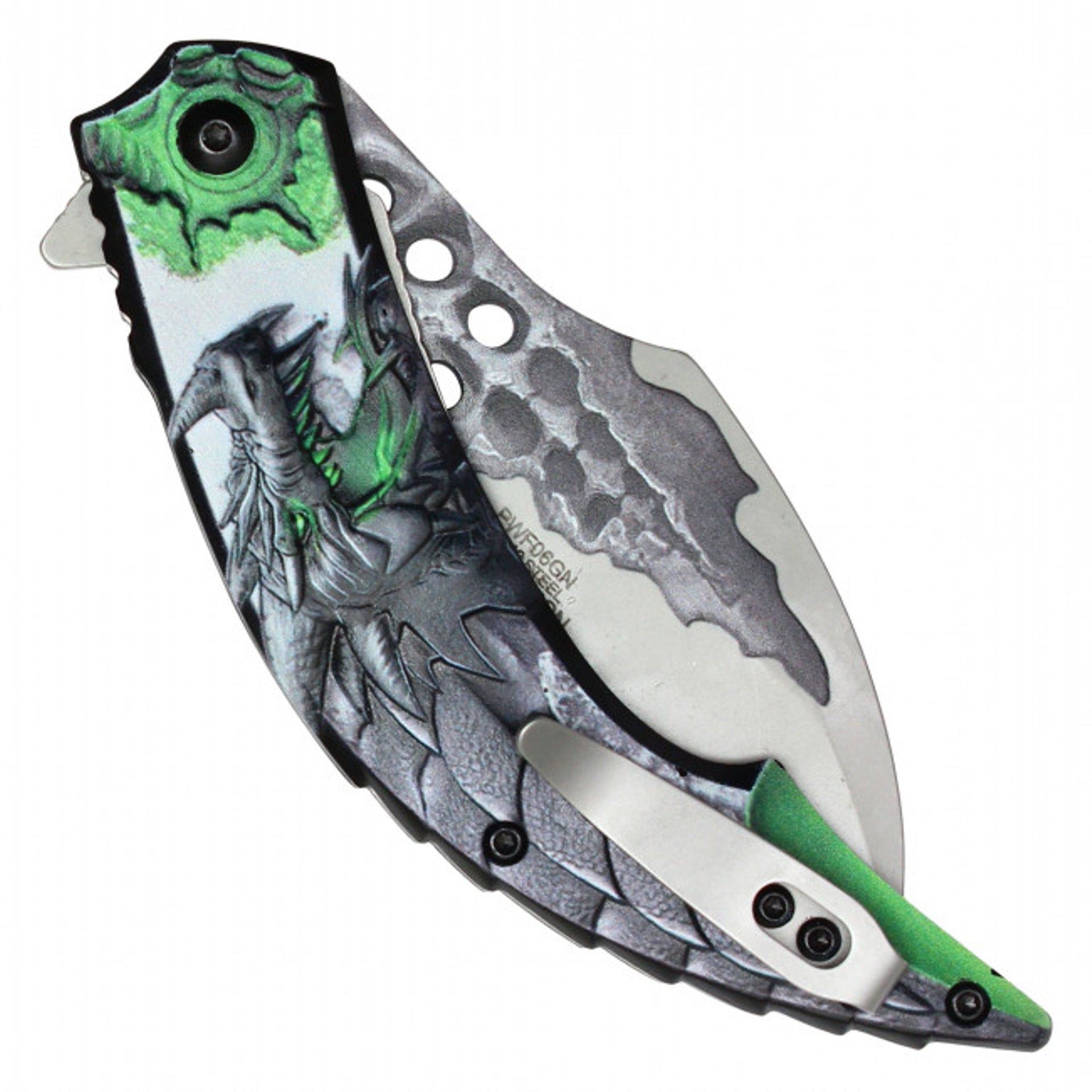 Green Dragon Spring Assisted Folding Pocket Knife – Fierce & Functional