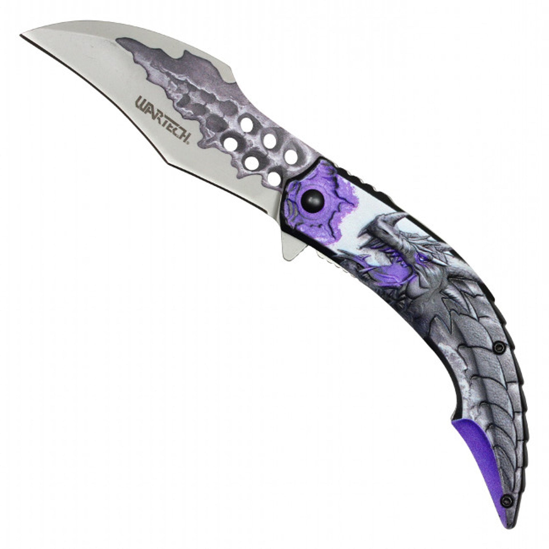 Purple Dragon Spring Assisted Folding Pocket Knife – Mythical Precision