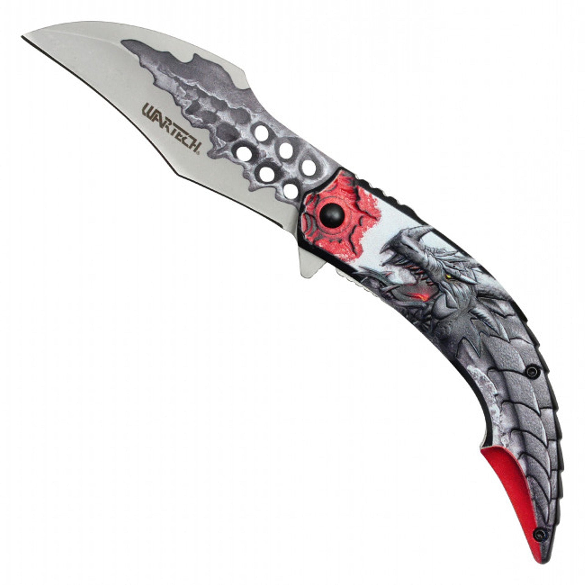 Red Dragon Spring Assisted Folding Pocket Knife – Fierce and Functional