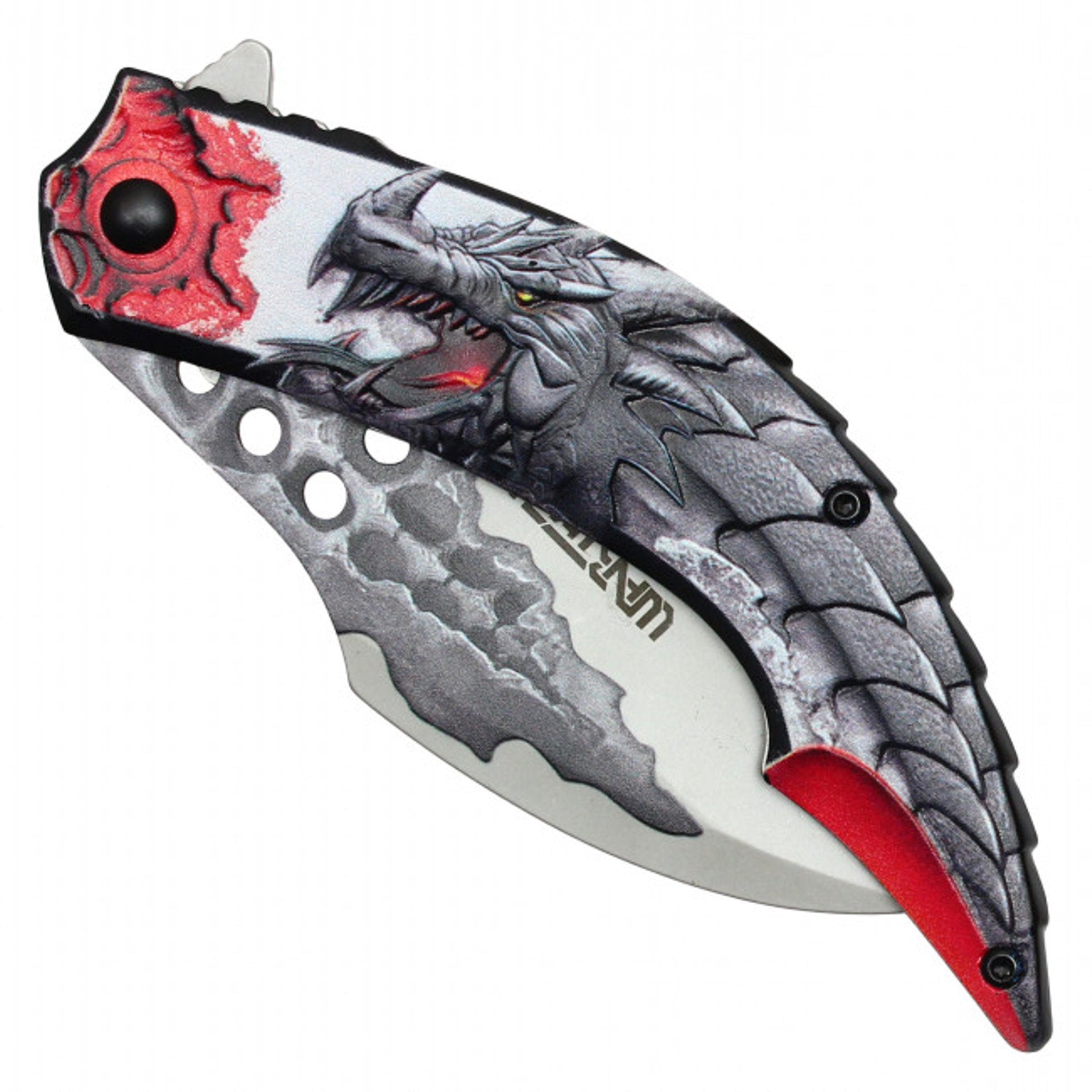 Red Dragon Spring Assisted Folding Pocket Knife – Fierce and Functional