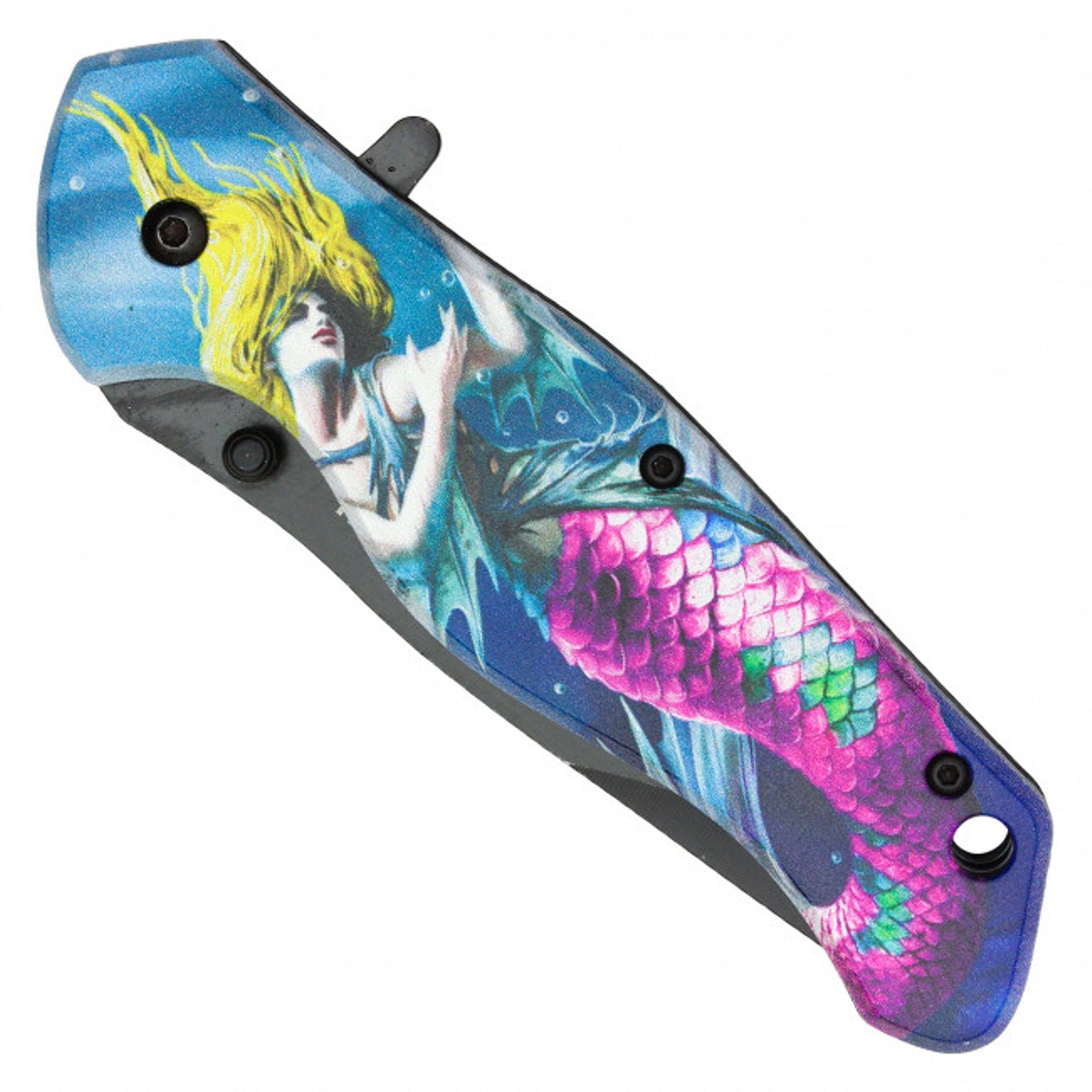 8" Wartech Mermaid Pocket Knife – Mythical Elegance