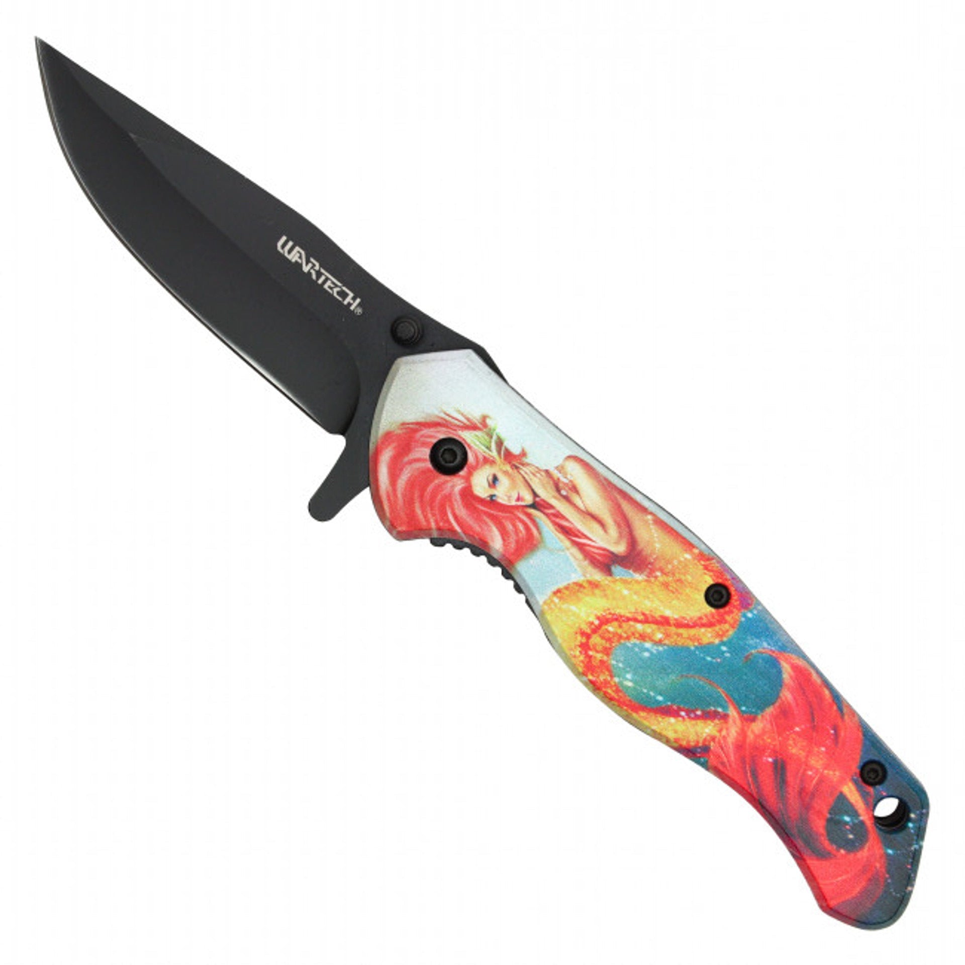 8" Wartech Mermaid Pocket Knife – Mystical Ocean Design