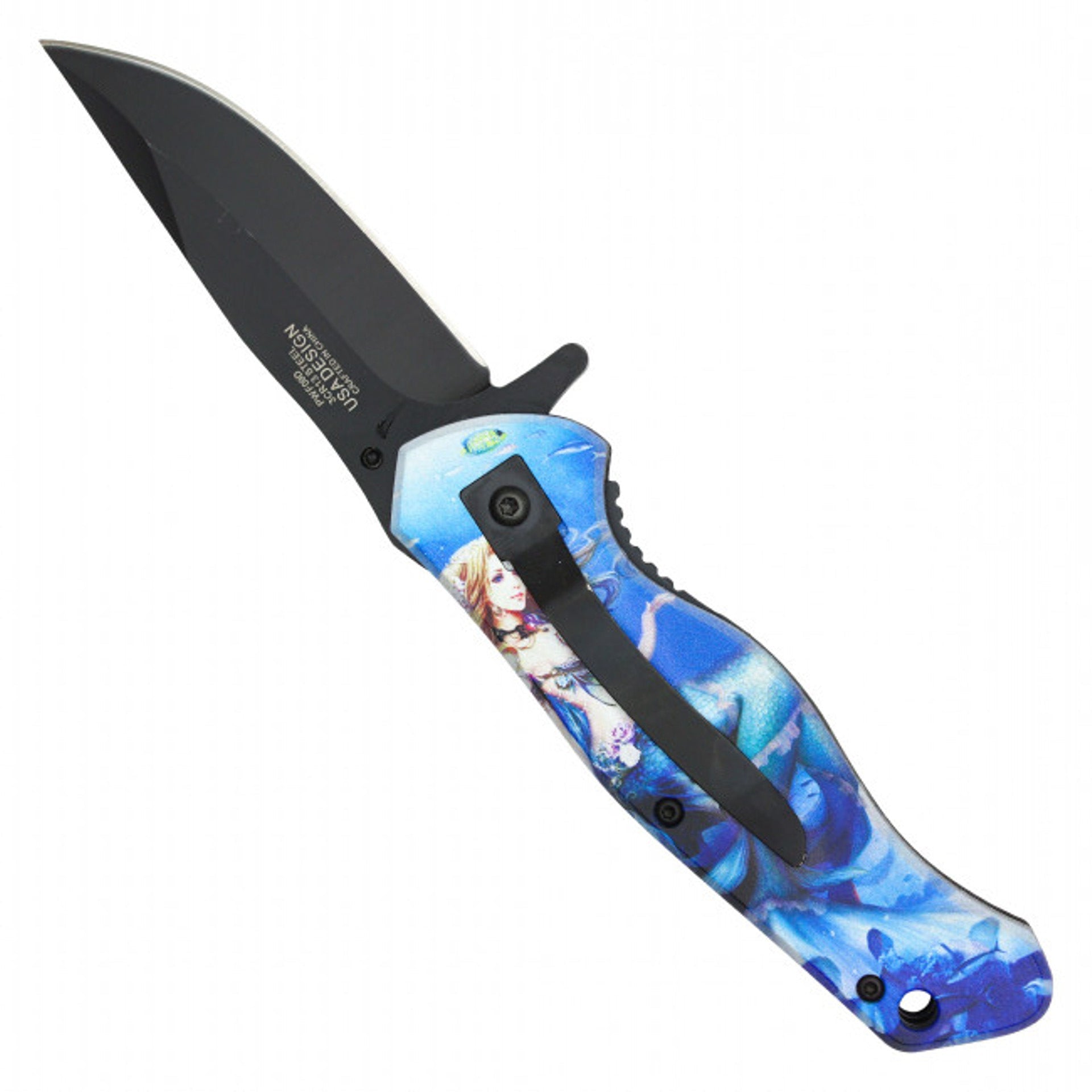 8" Wartech Mermaid Pocket Knife – Ocean-Inspired Elegance