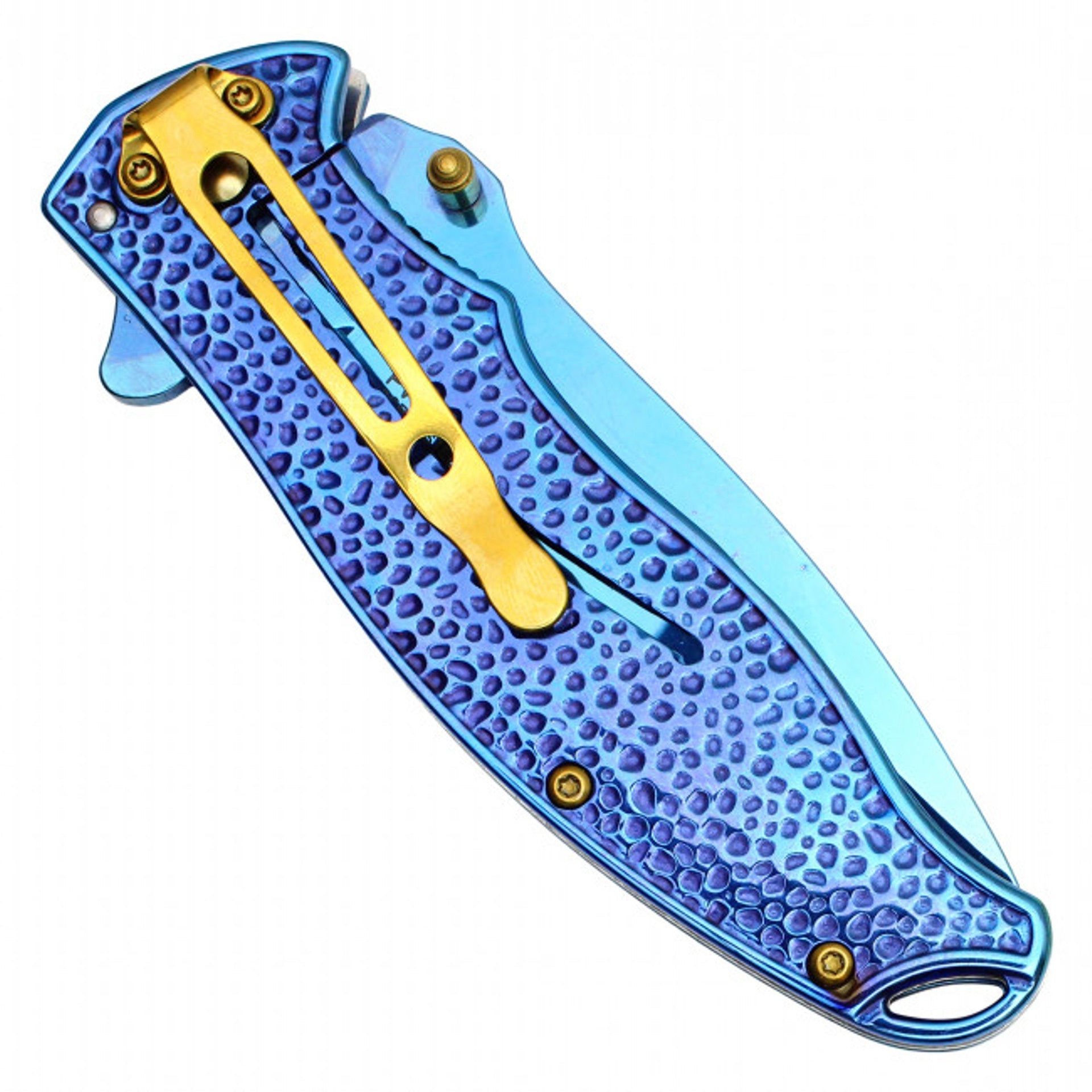 8.25" Mermaid Pocket Knife – Blue Blade & 3D Mermaid Handle