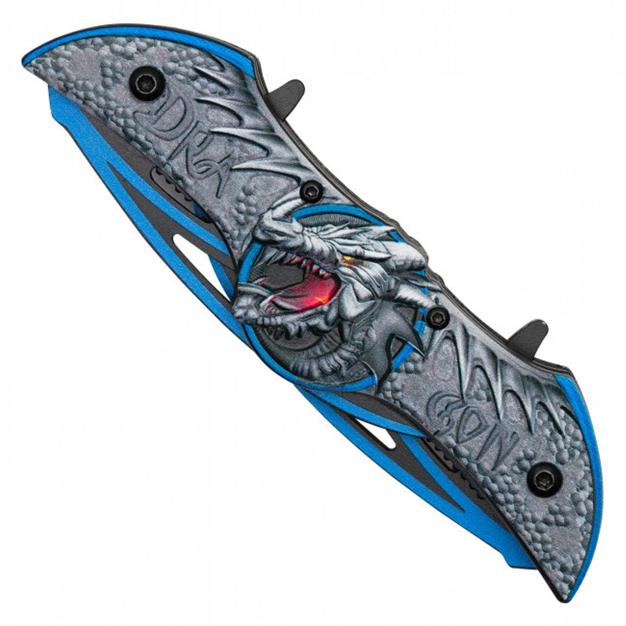 10.5" Blue Dragon Pocket Knife – Mystical Design & Fierce Precision