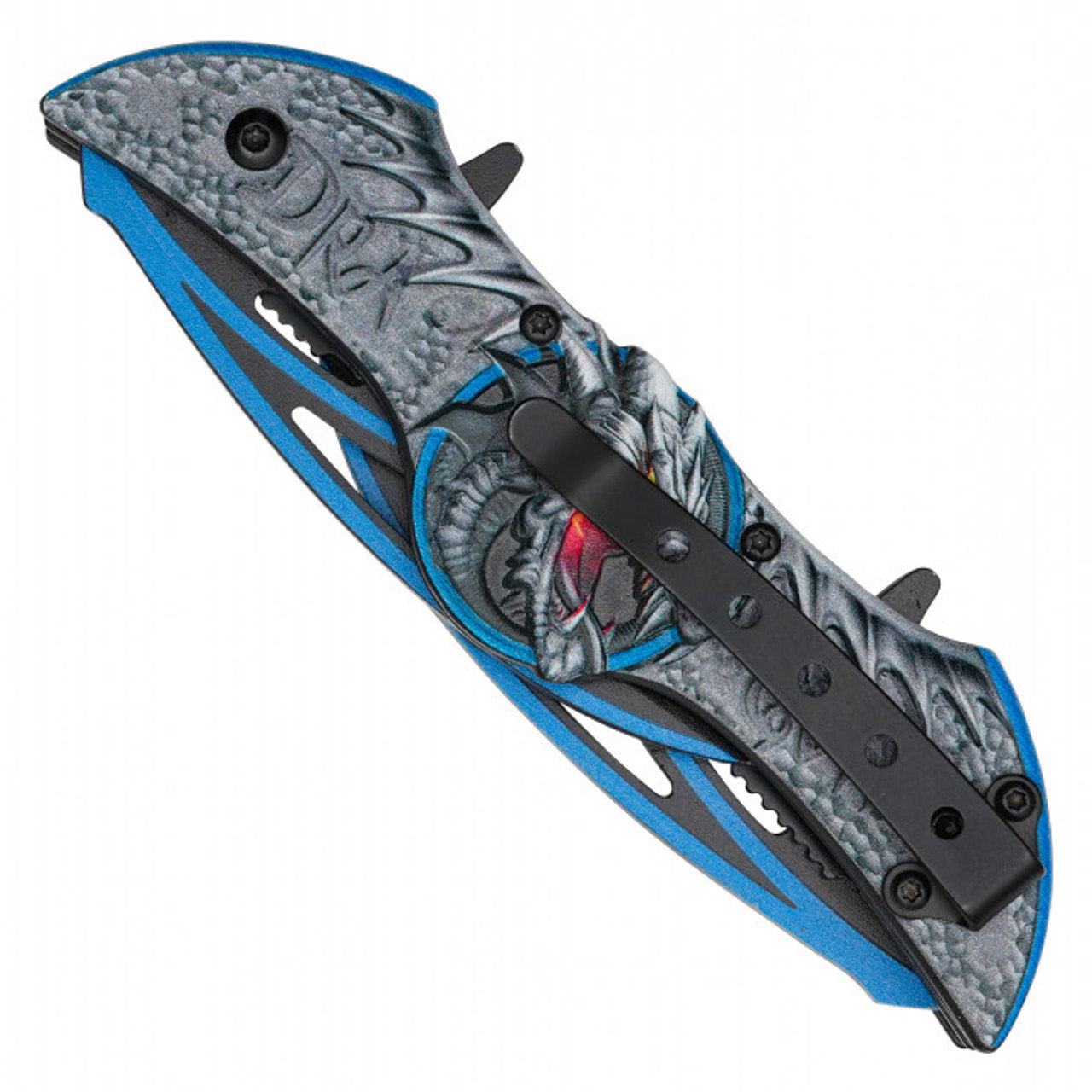 10.5" Blue Dragon Pocket Knife – Mystical Design & Fierce Precision