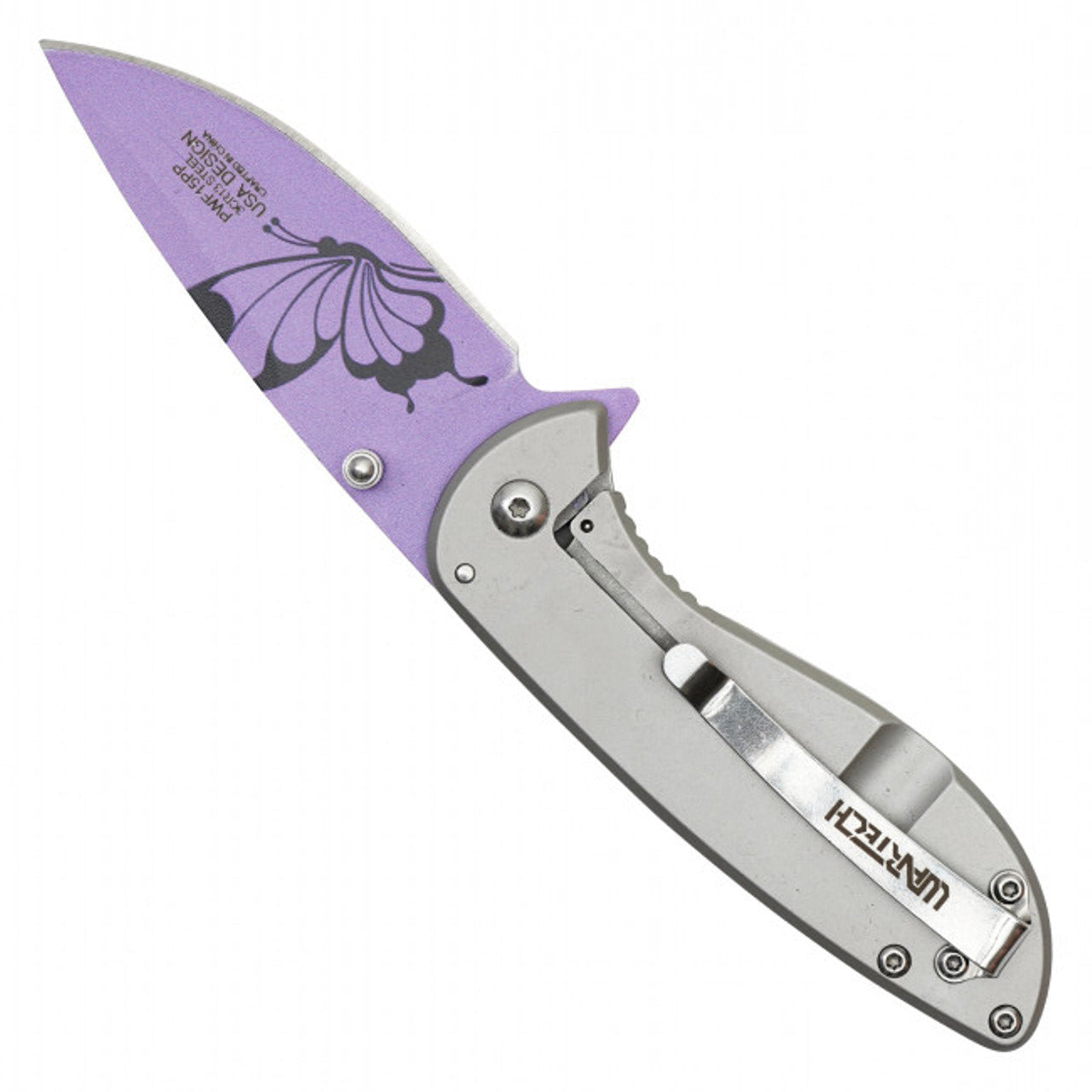 7" Wartech Purple Butterfly Pocket Knife – Stylish & Compact
