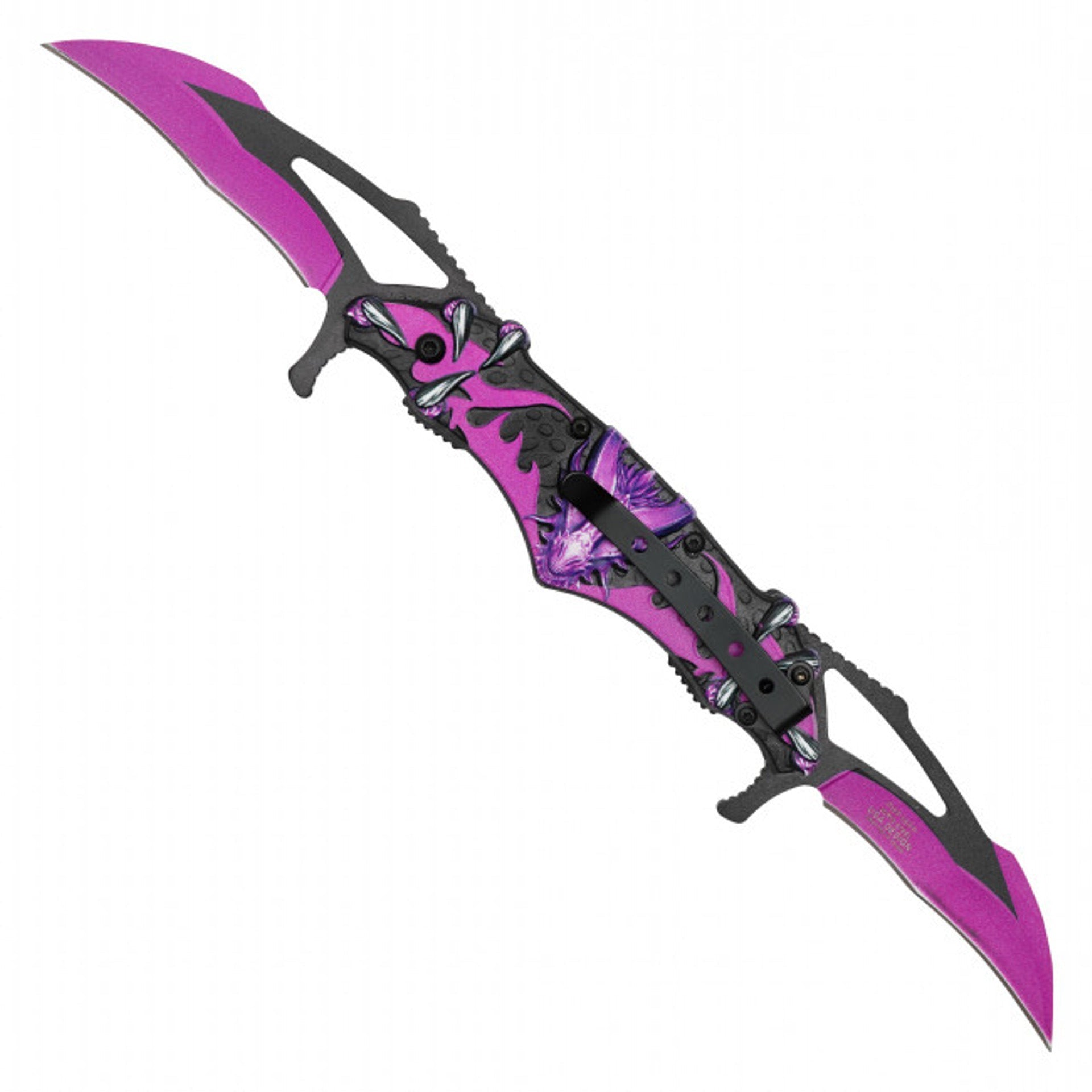 11" Purple Dragon Pocket Knife – Fantasy Folding Knife