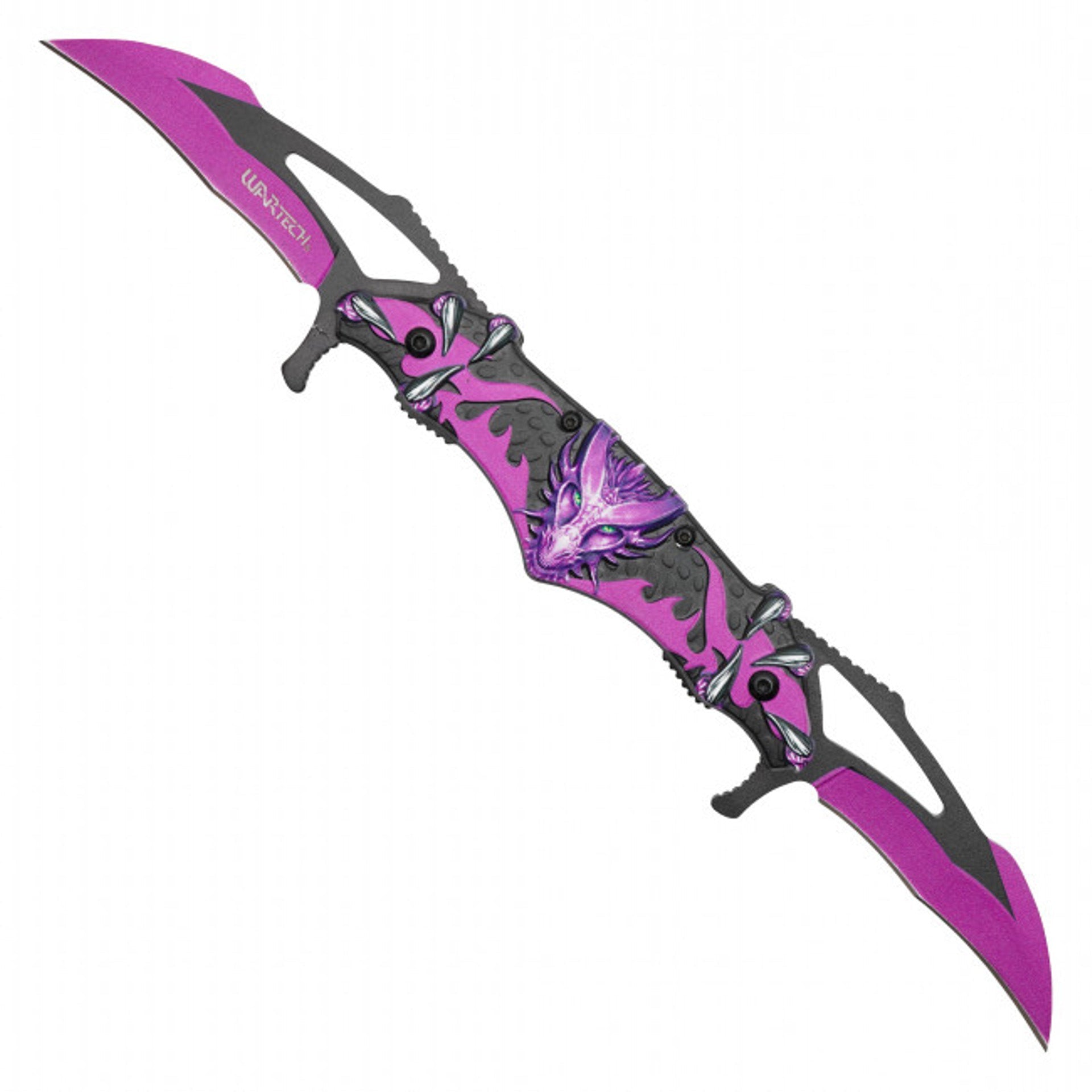 11" Purple Dragon Pocket Knife – Fantasy Folding Knife