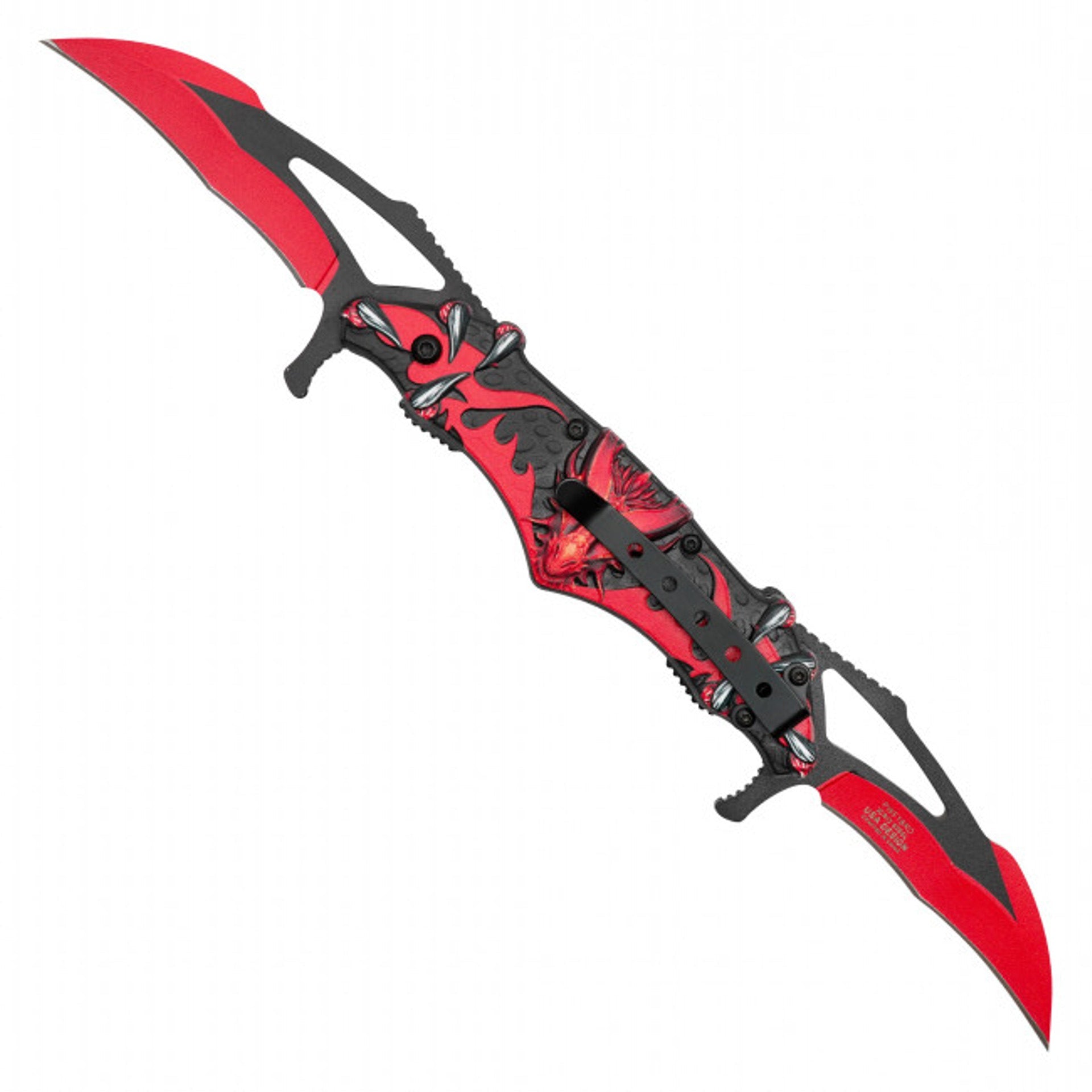 11" Red Dragon Pocket Knife