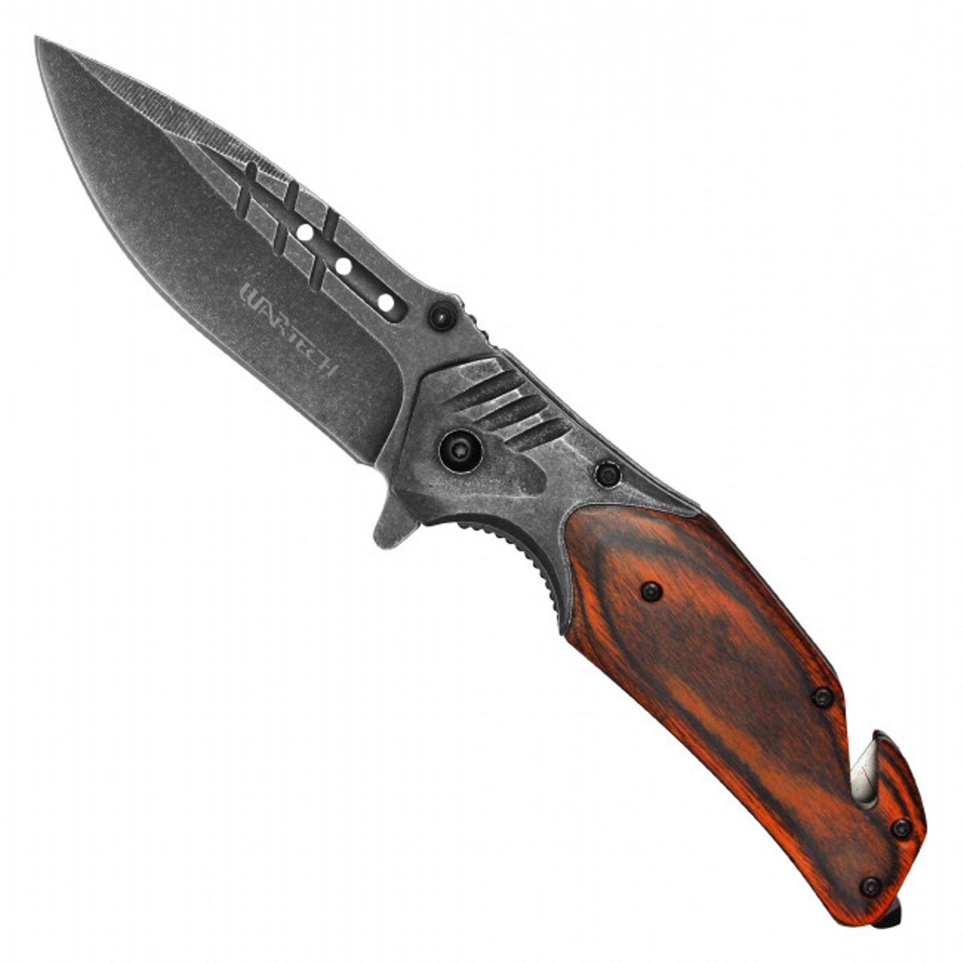 8.5" Stone & Wood Pocket Knife – Rugged Durability & Style