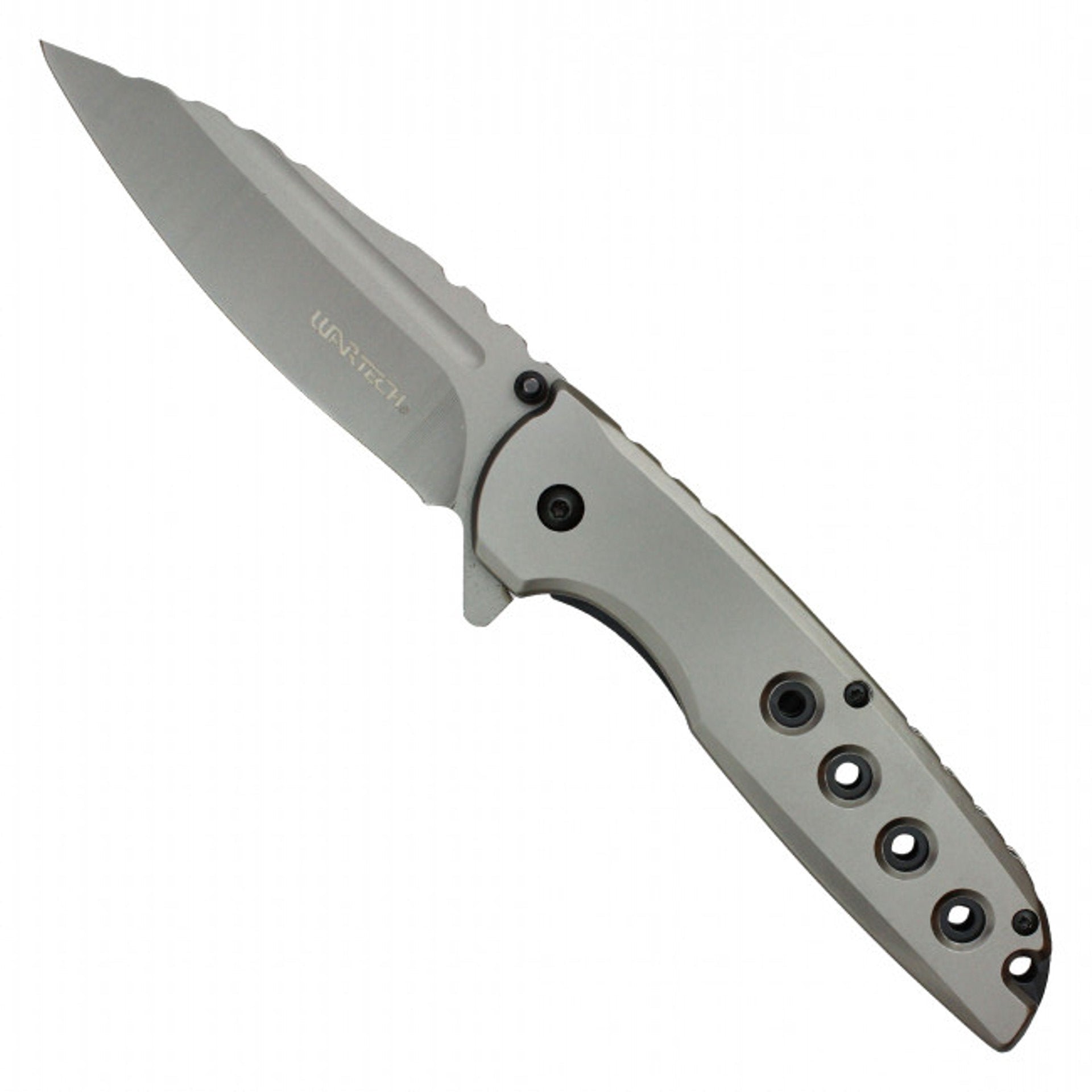 8.5" Perforated Pocket Knife - Grey