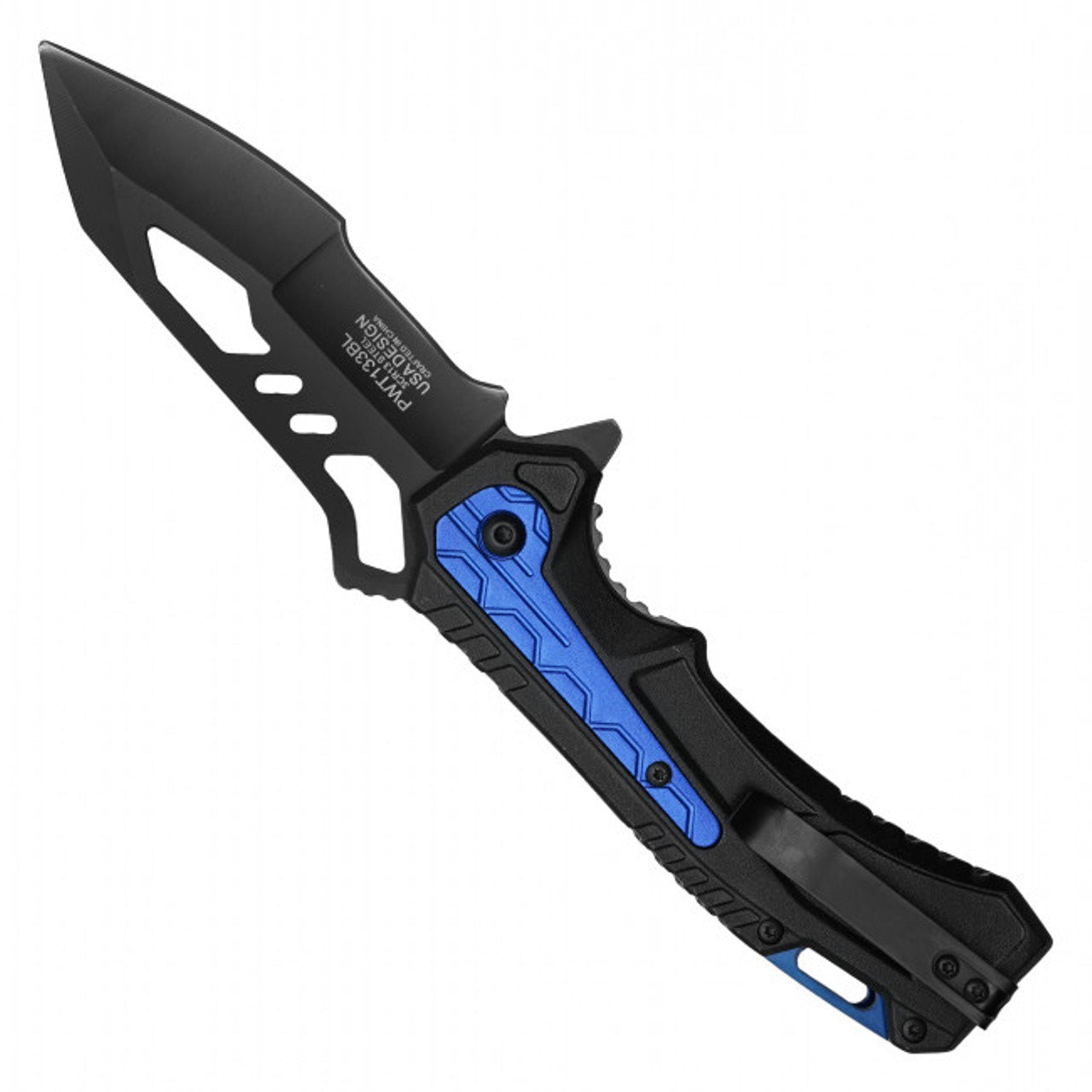 8.25" Tactical Blue Pocket Knife – Durable & Stylish