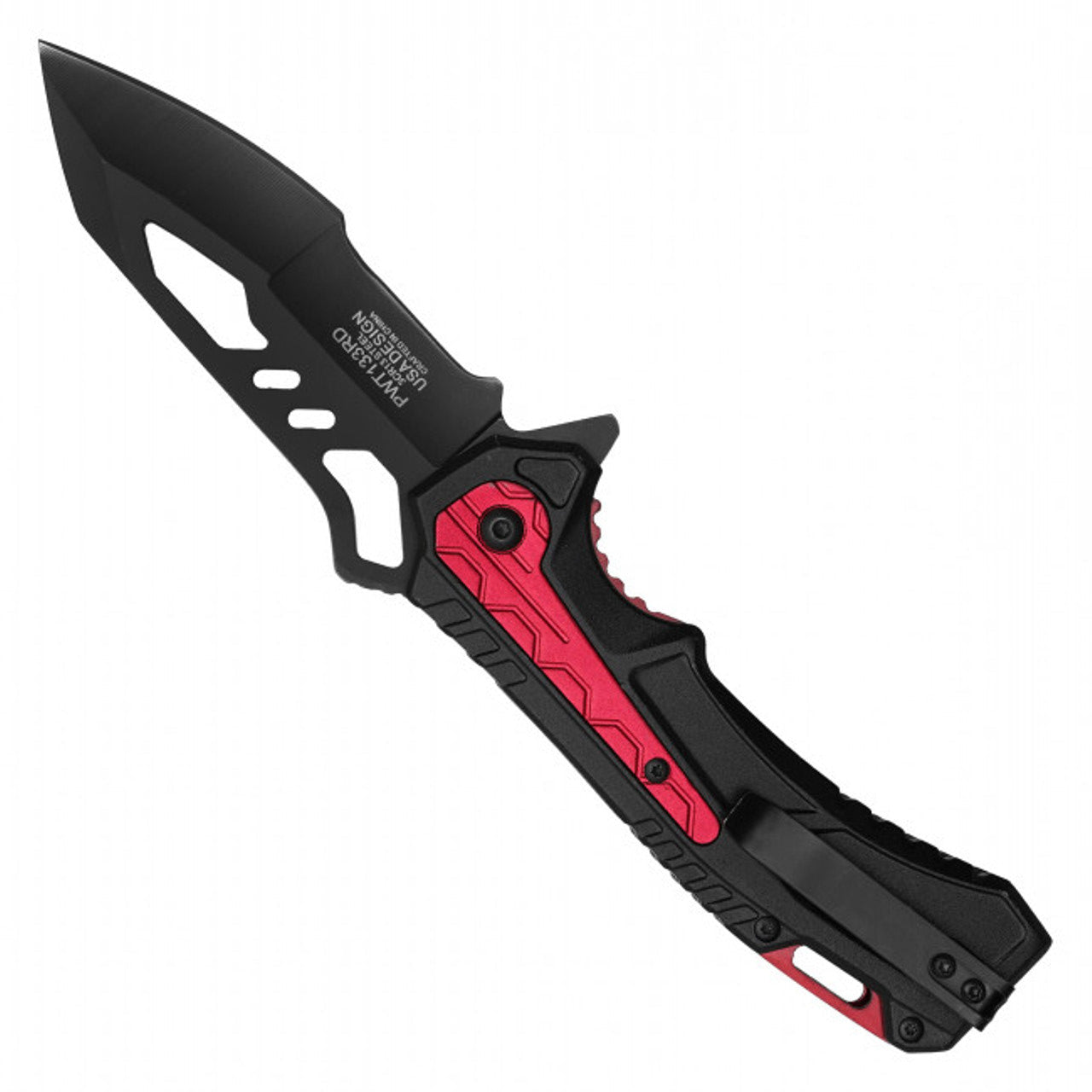 8.25" Tactical Red Pocket Knife – Rugged & Reliable