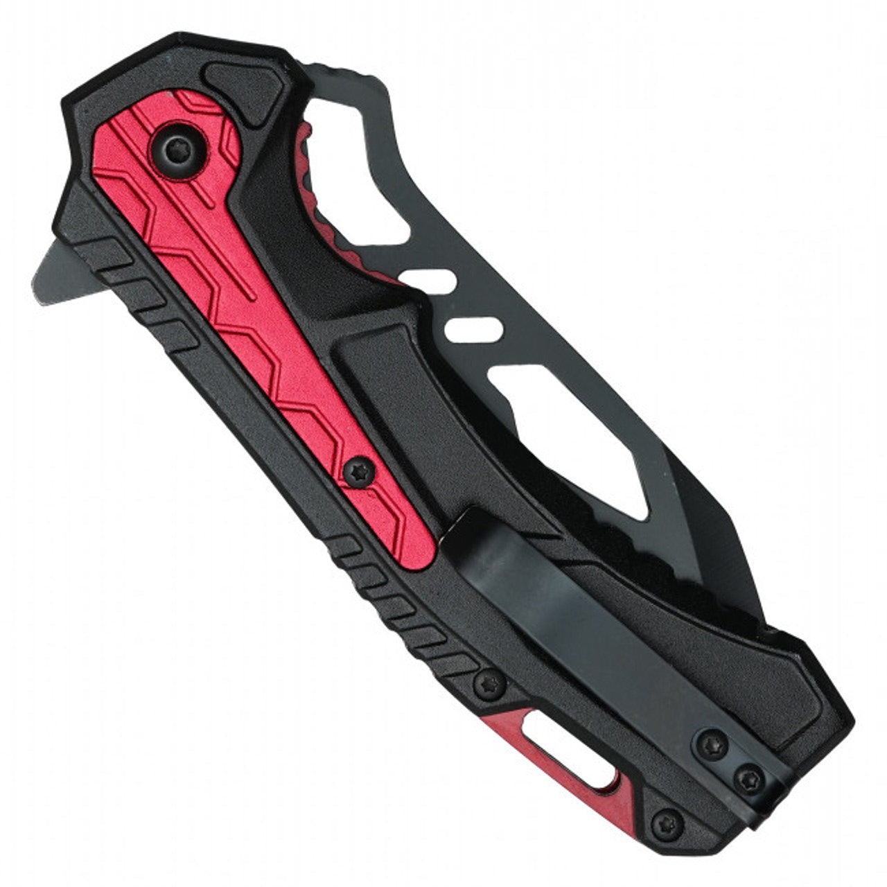 8.25" Tactical Red Pocket Knife – Rugged & Reliable