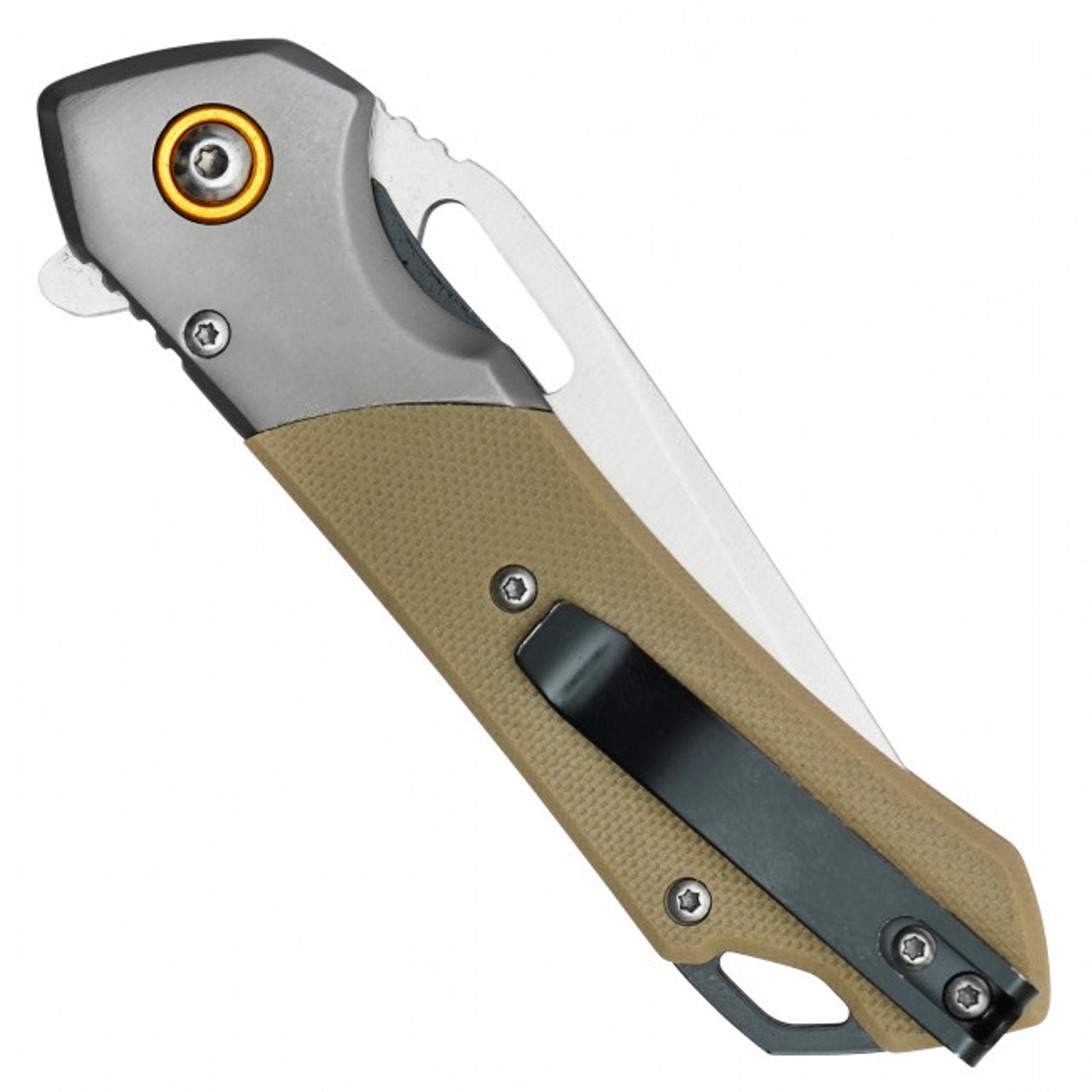 7.75" 2-Tone Desert Pocket Knife – Rugged & Reliable