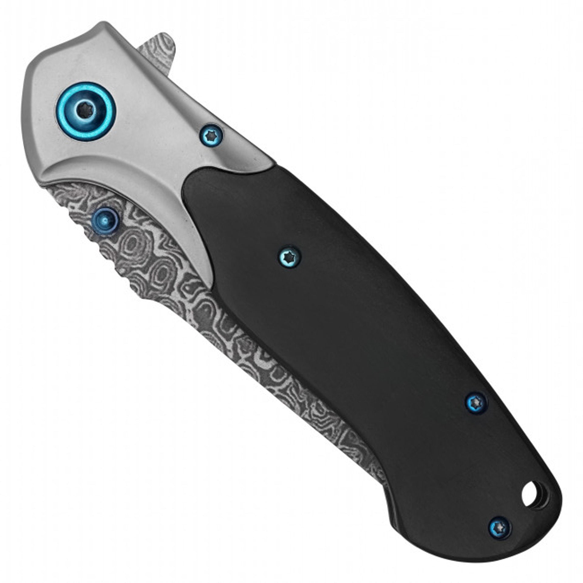 8" Black Wood Pocket Knife