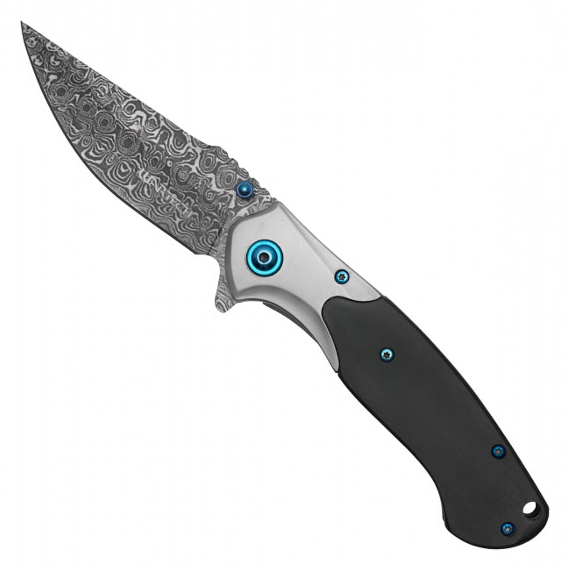 8" Black Wood Pocket Knife