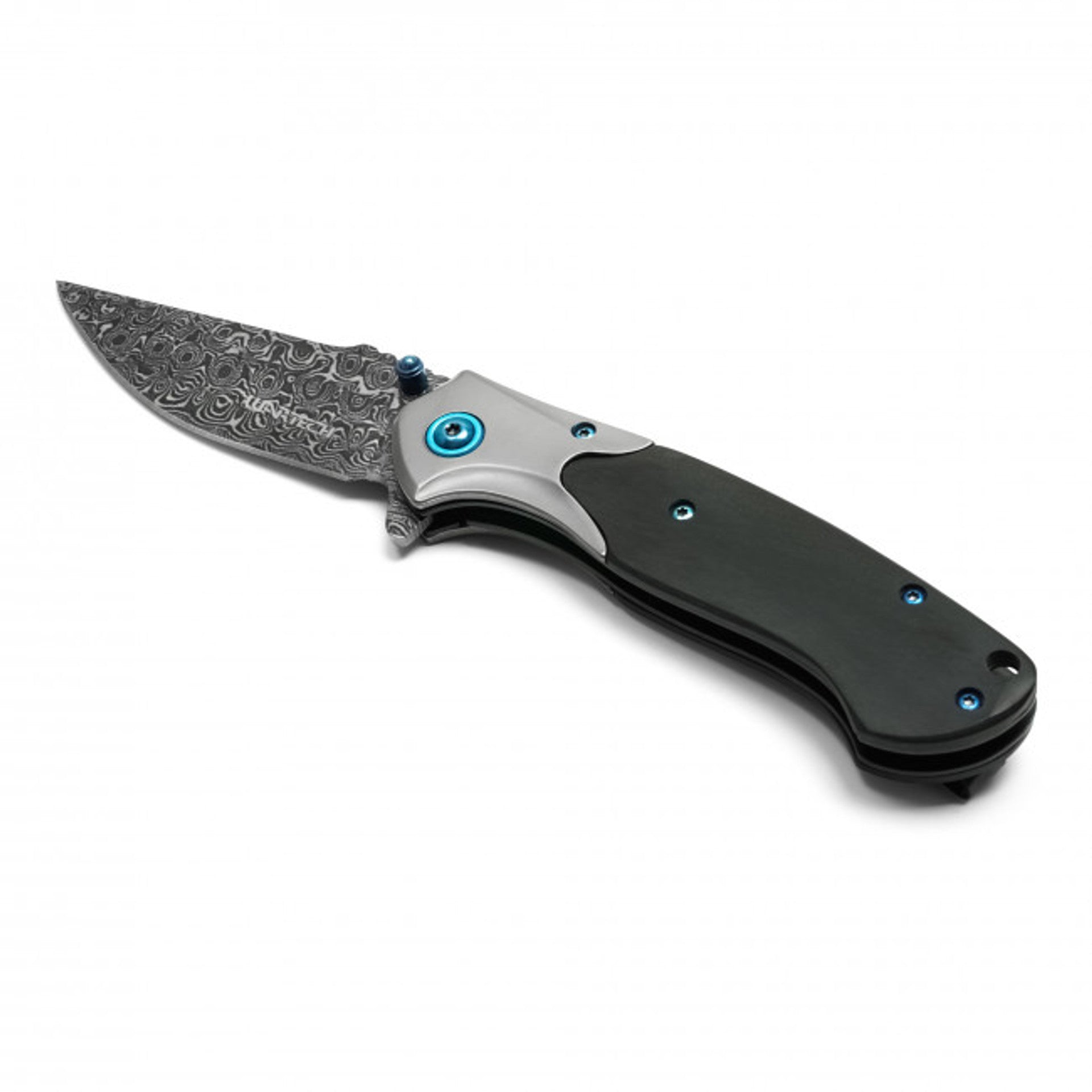 8" Black Wood Pocket Knife