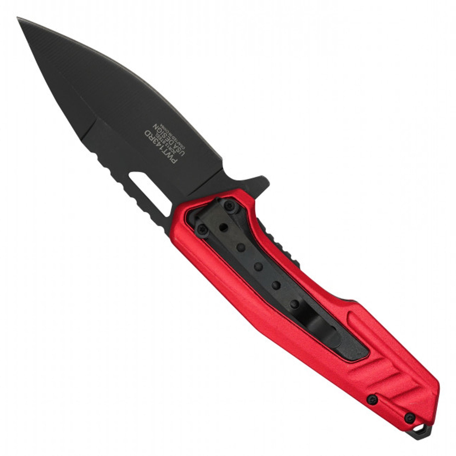 WARTECH 8" Number 23 Black & Red Pocket Knife – Power & Precision in Your Hands