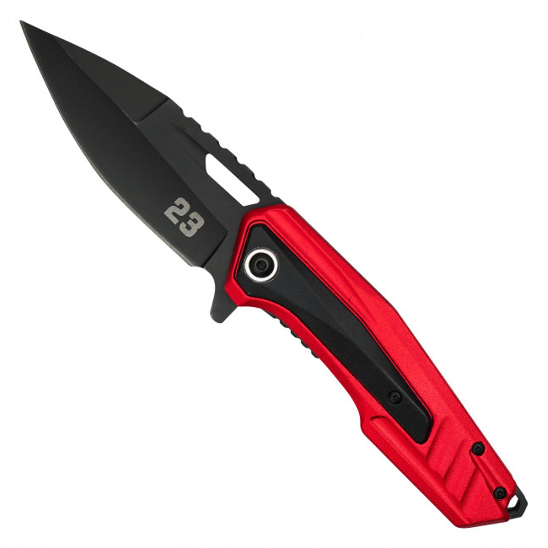 WARTECH 8" Number 23 Black & Red Pocket Knife – Power & Precision in Your Hands