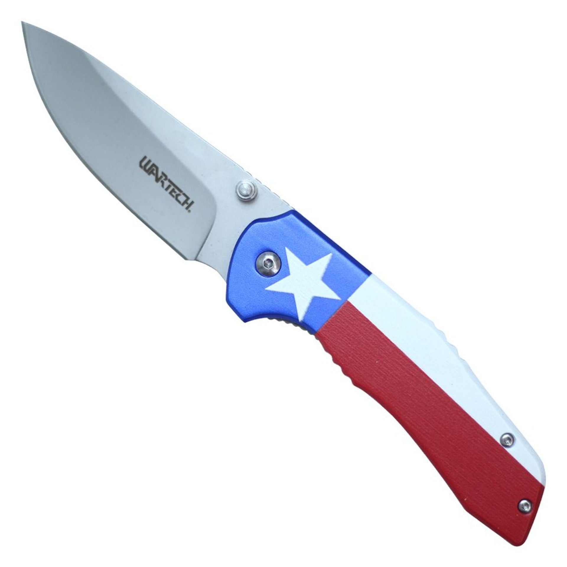 8" Assisted Open Pocket Knife – Flag of Texas