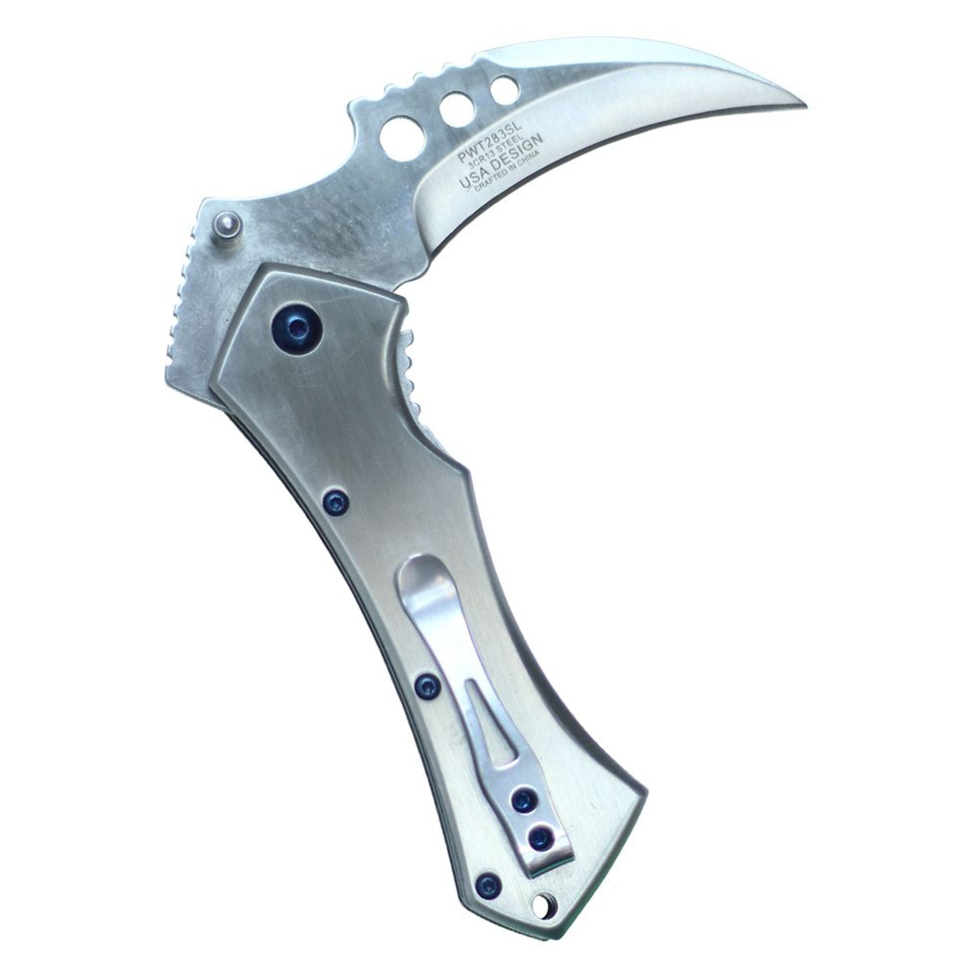 5.5" Wartech Scythe Folding Pocket Knife - PWT283SL