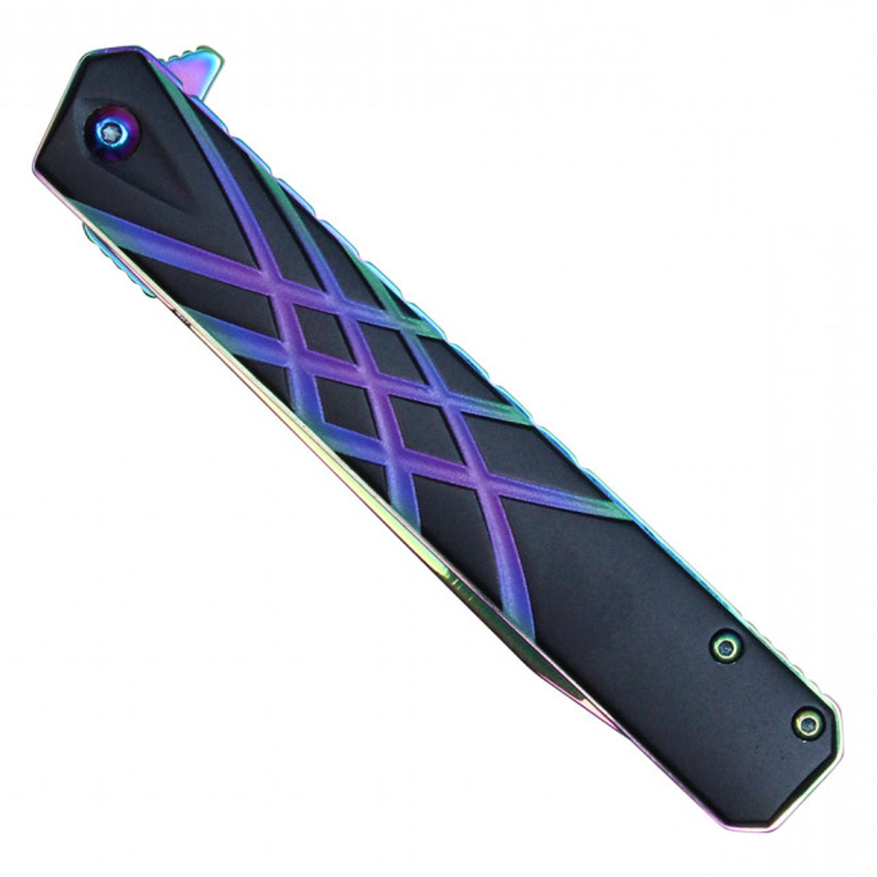 9.125" Rainbow Tanto Pocket Knife