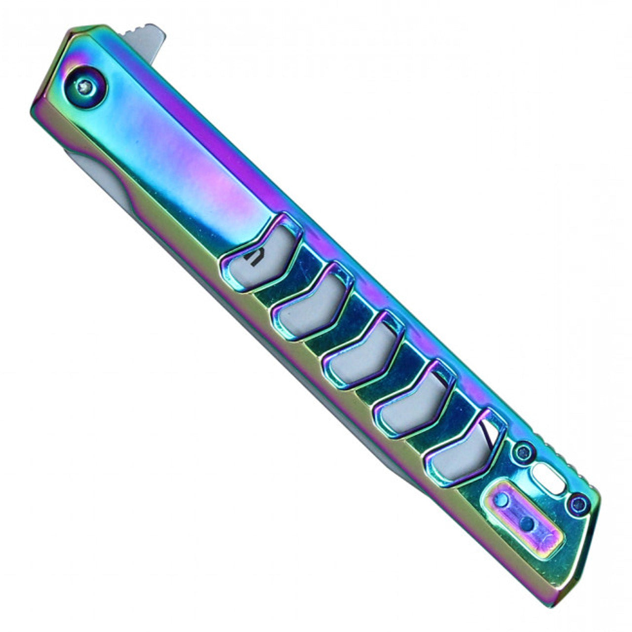 Open Pocket Knife | Rainbow Pocket Knife | Knife Plug