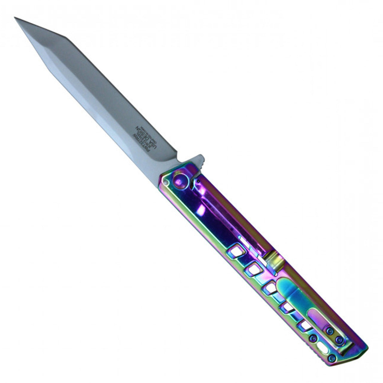 Open Pocket Knife | Rainbow Pocket Knife | Knife Plug