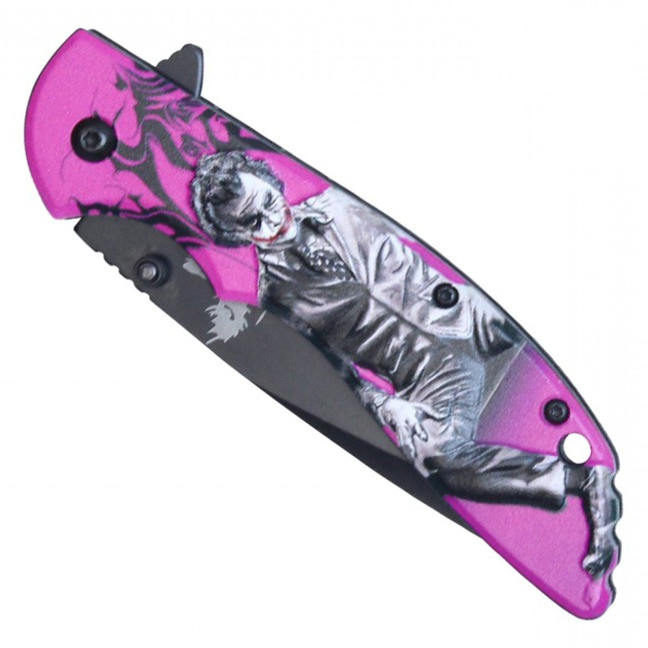 8” Assisted Open Joker Pocket Knife - Purple