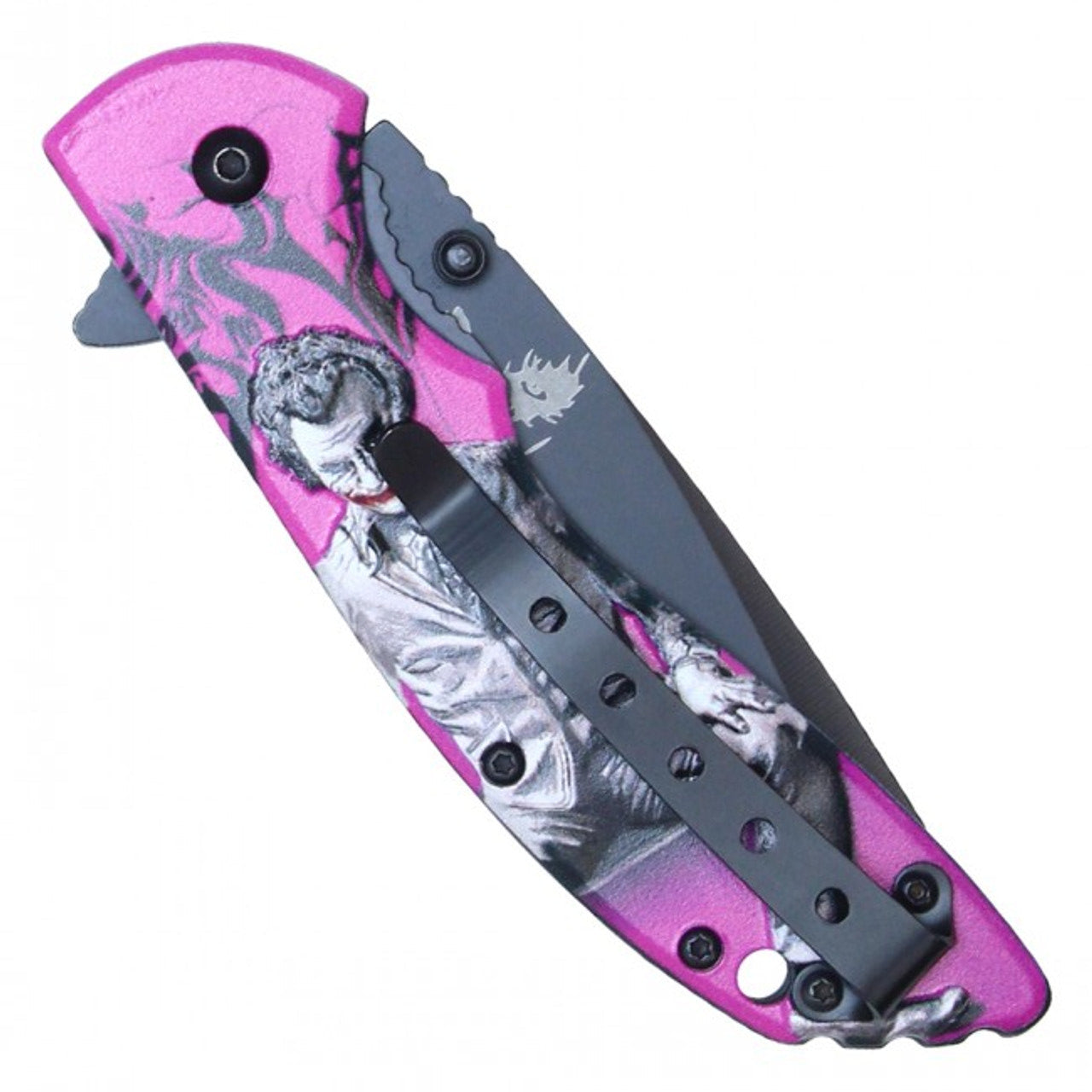 8” Assisted Open Joker Pocket Knife - Purple