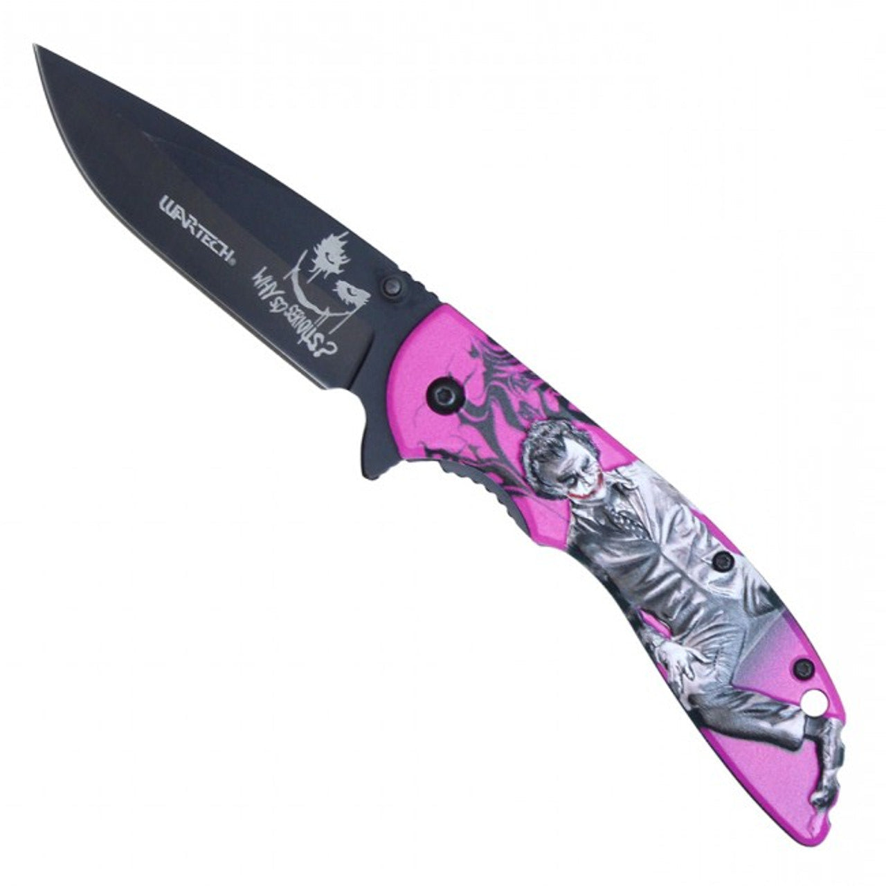 8” Assisted Open Joker Pocket Knife - Purple