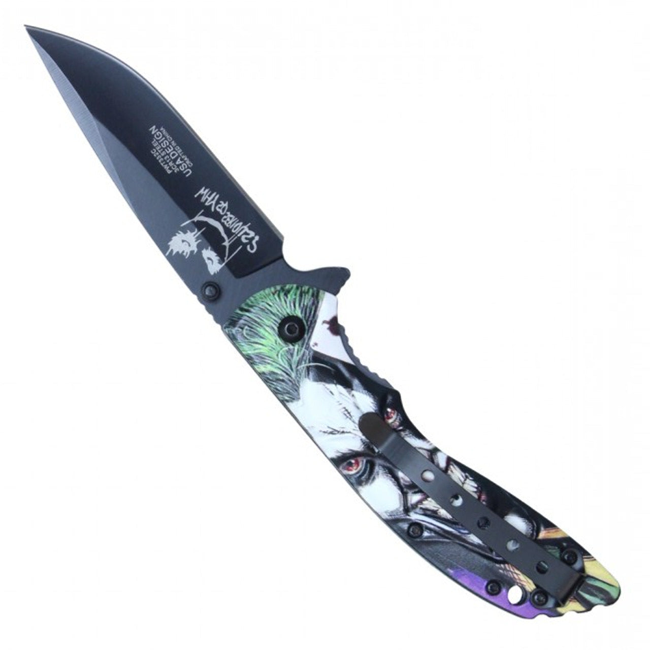 8” Assisted Open Joker Face Pocket Knife