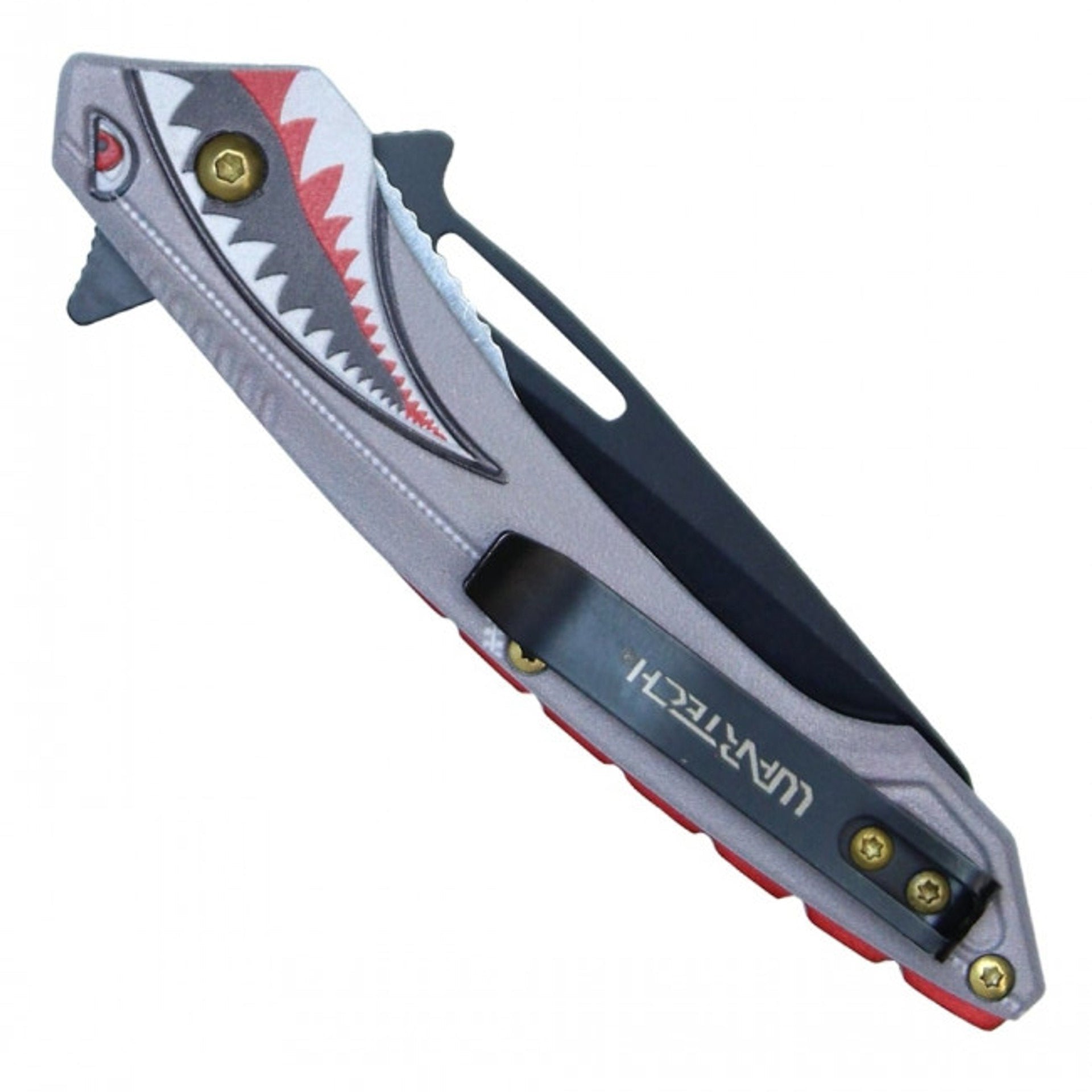 7.5" Assisted Open Shark Knife – Grey | Sleek, Tactical & Razor-Sharp