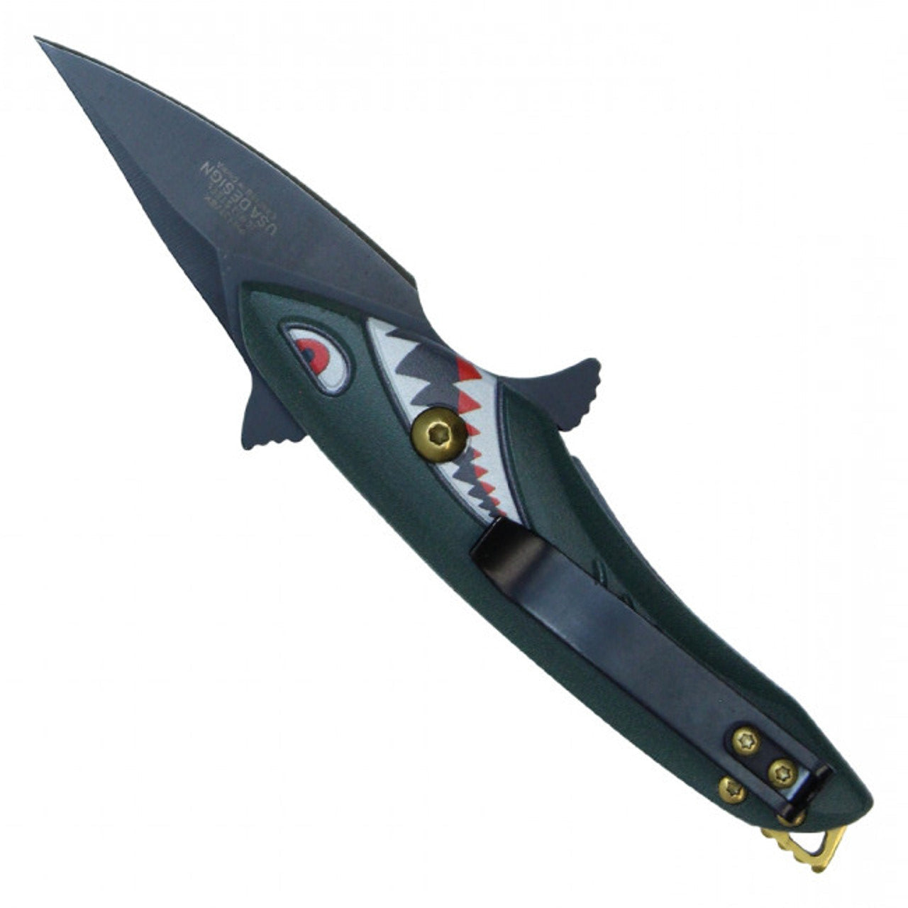 5.5" Assisted Open Shark Knife – Black