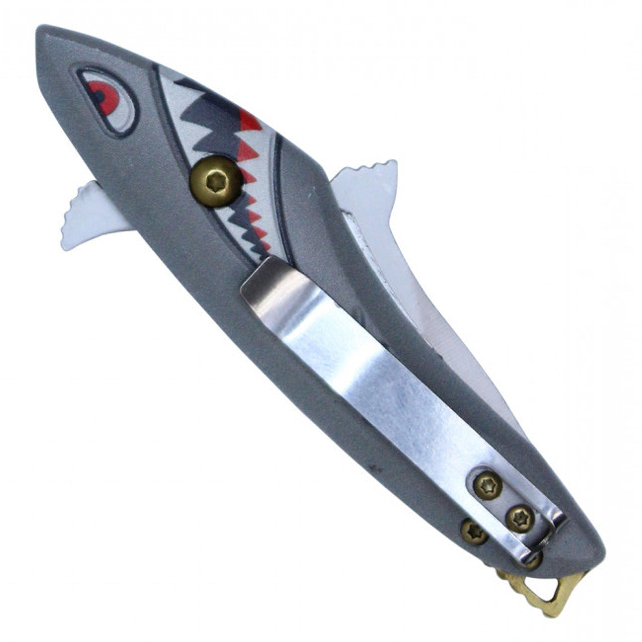 5.5" Assisted Open Shark Knife – Grey