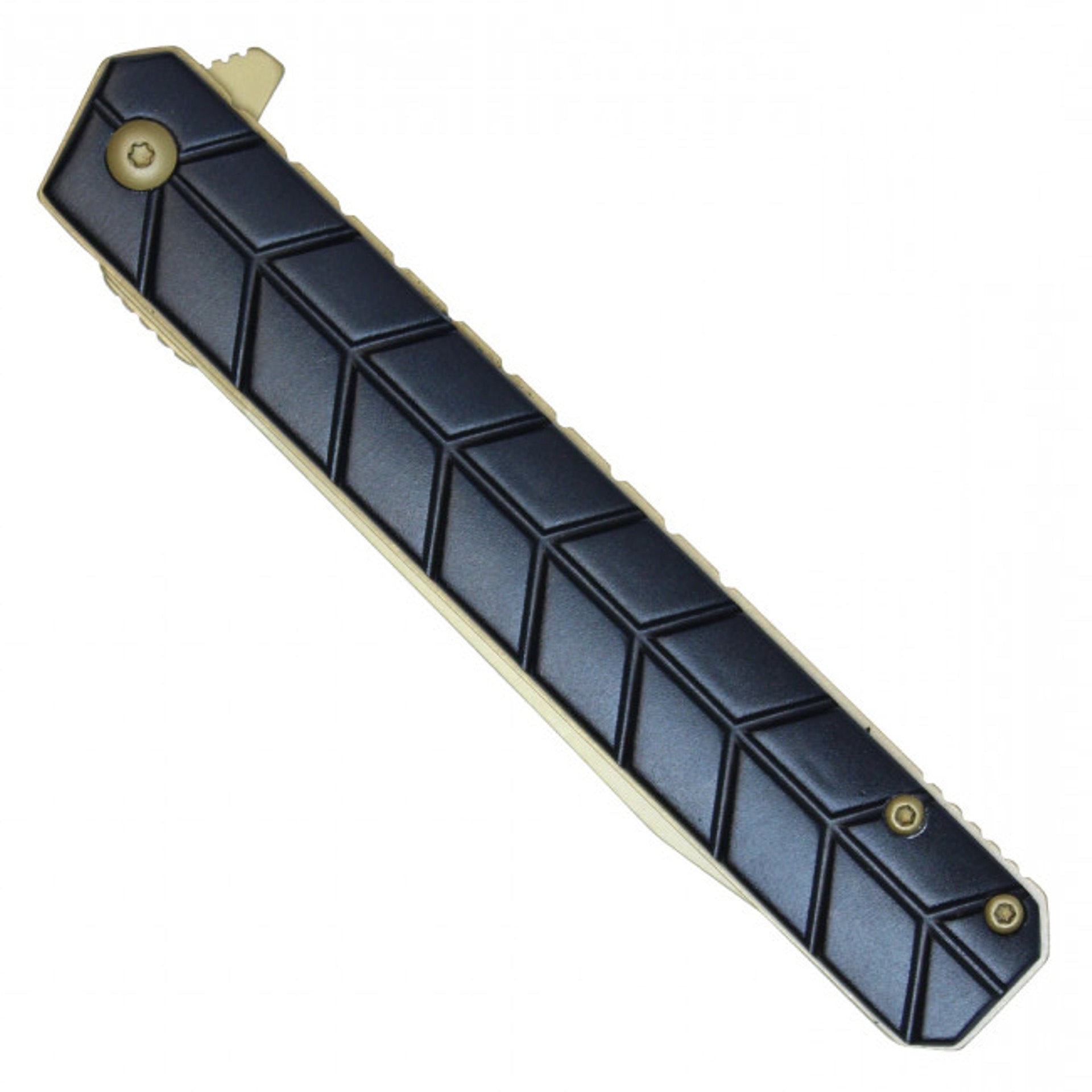 9" Gold 3CR13 Stainless Steel Assisted Opening Pocket Knife with Black Handle