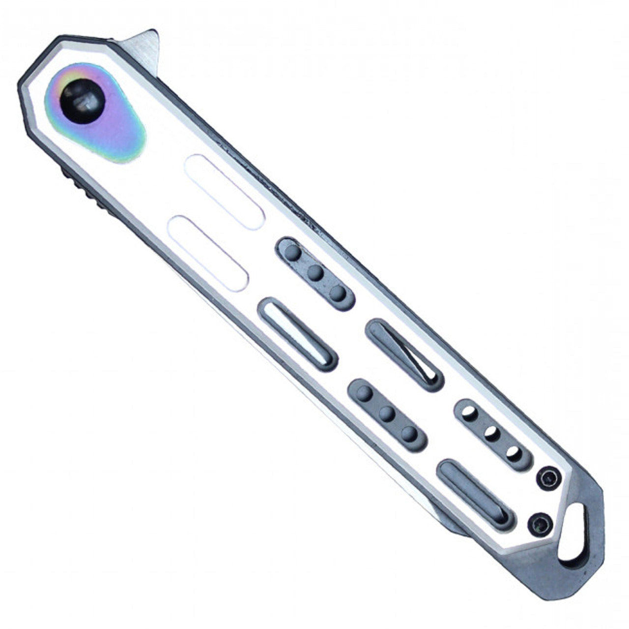 8.5" Spring Assisted Folding Knife (Chrome) | Tactical EDC Knife