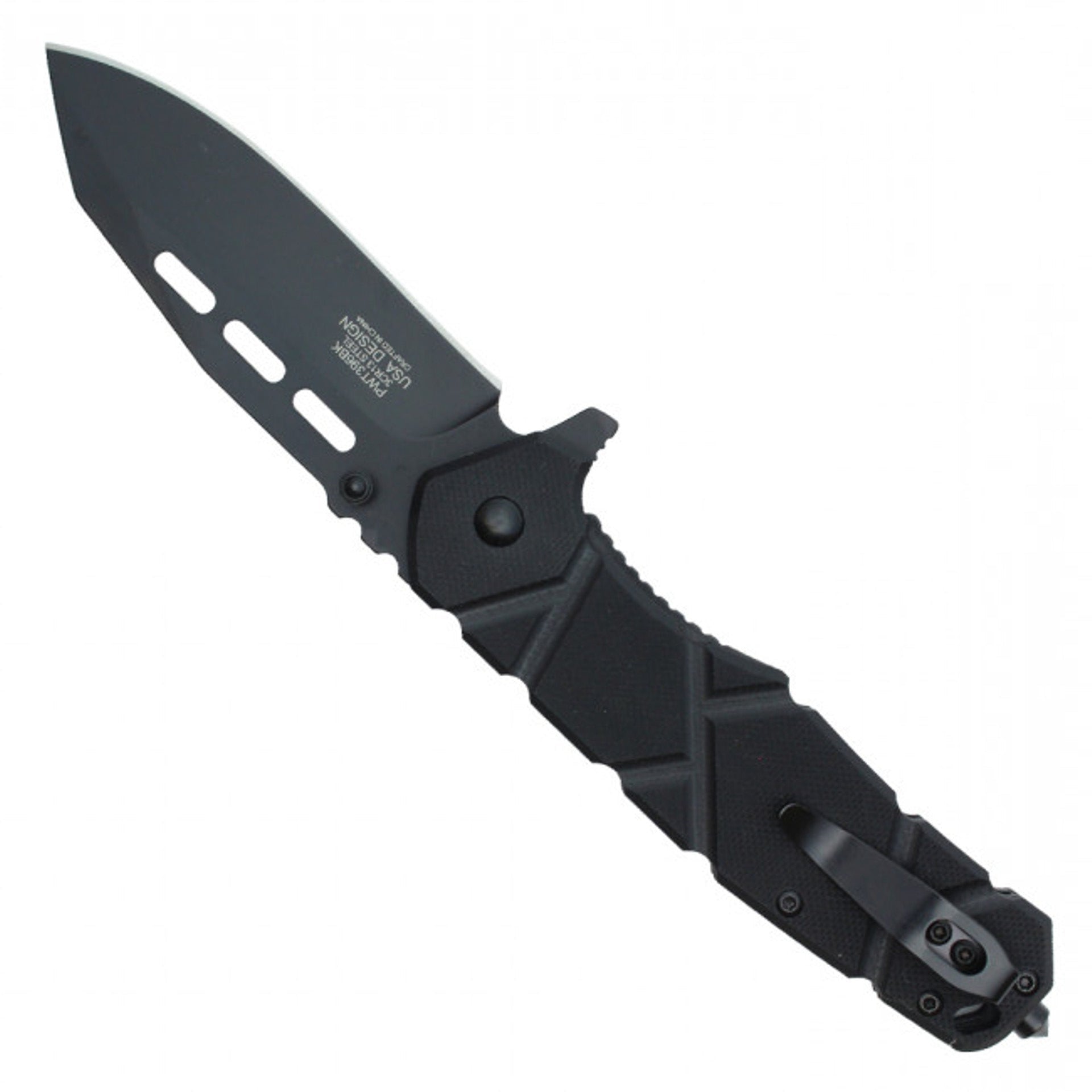 8" G10 Pocket Knife – Tactical Black Edition