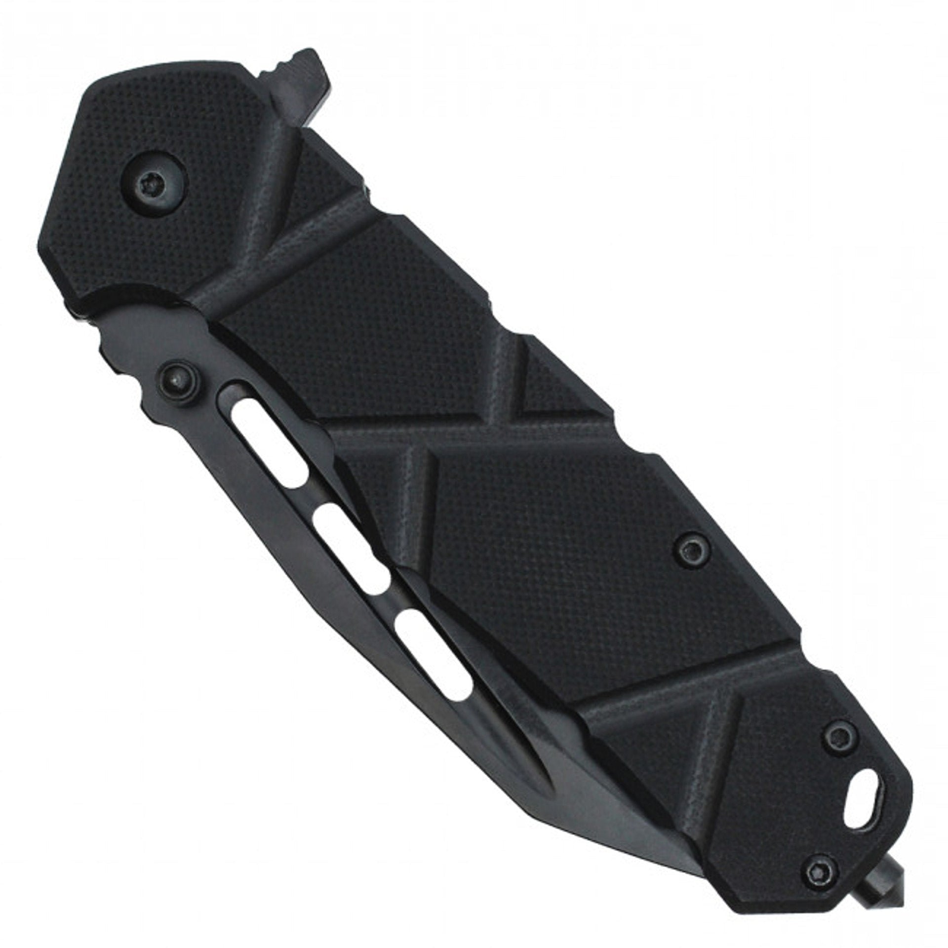 8" G10 Pocket Knife – Tactical Black Edition