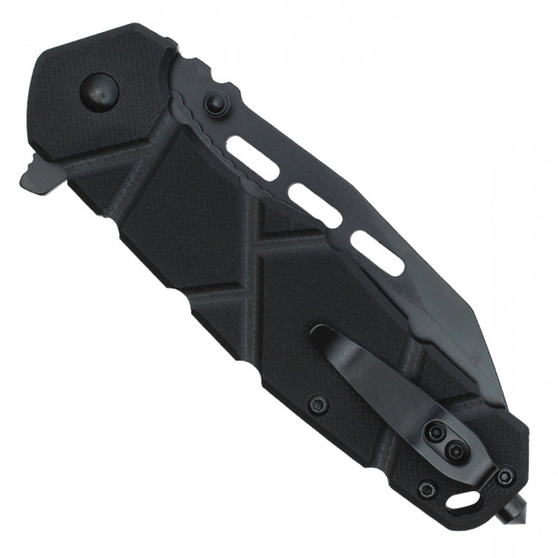 8" G10 Pocket Knife – Tactical Black Edition