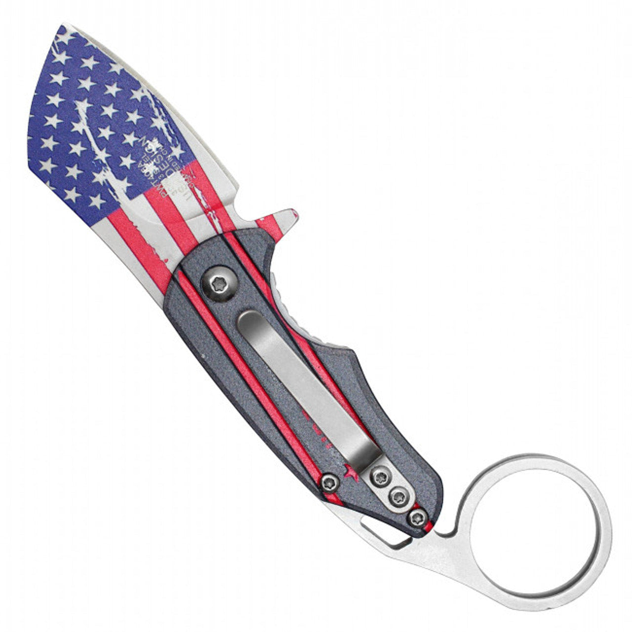 5.5" USA Flag Karambit Pocket Knife