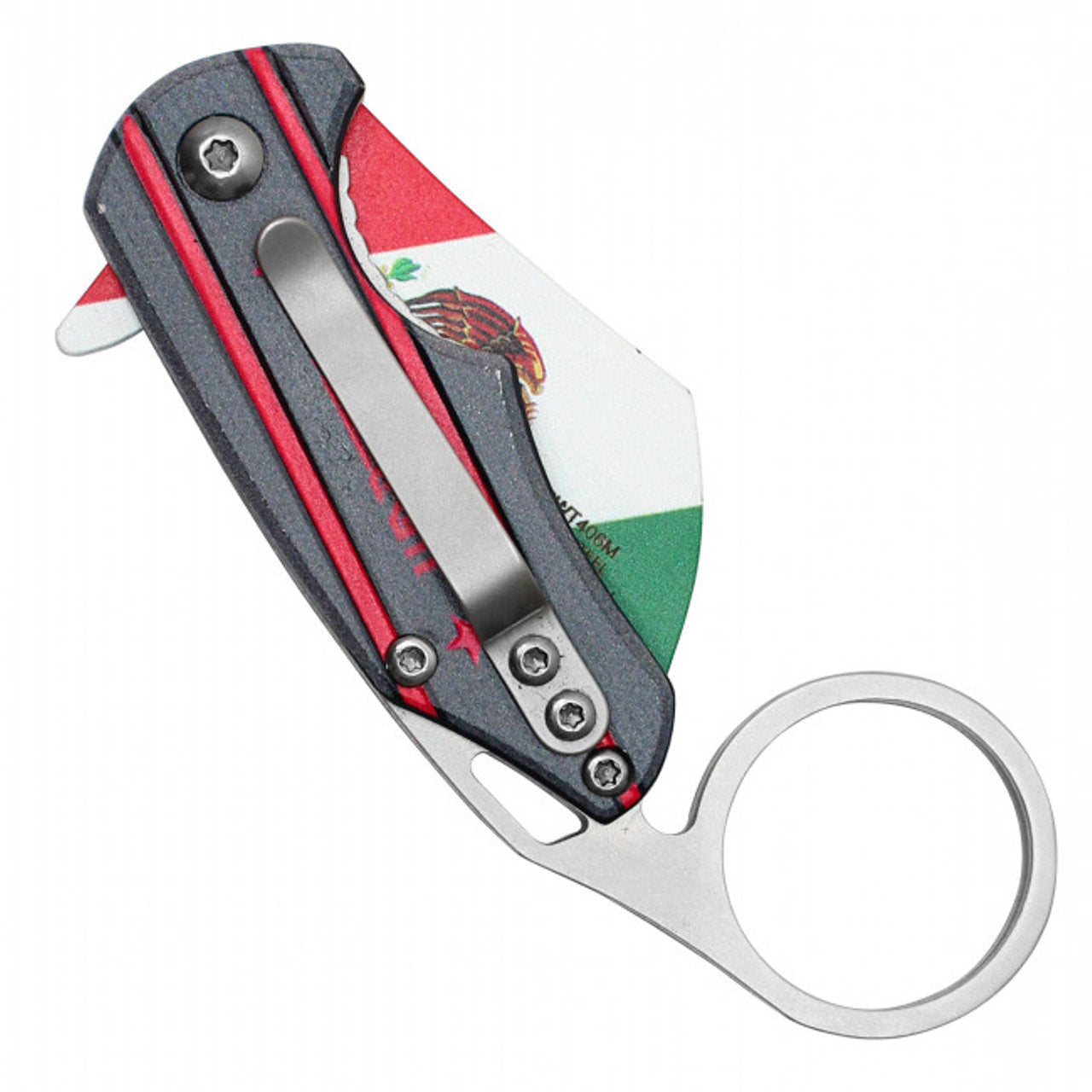 5.5" Mexico Flag Karambit Pocket Knife