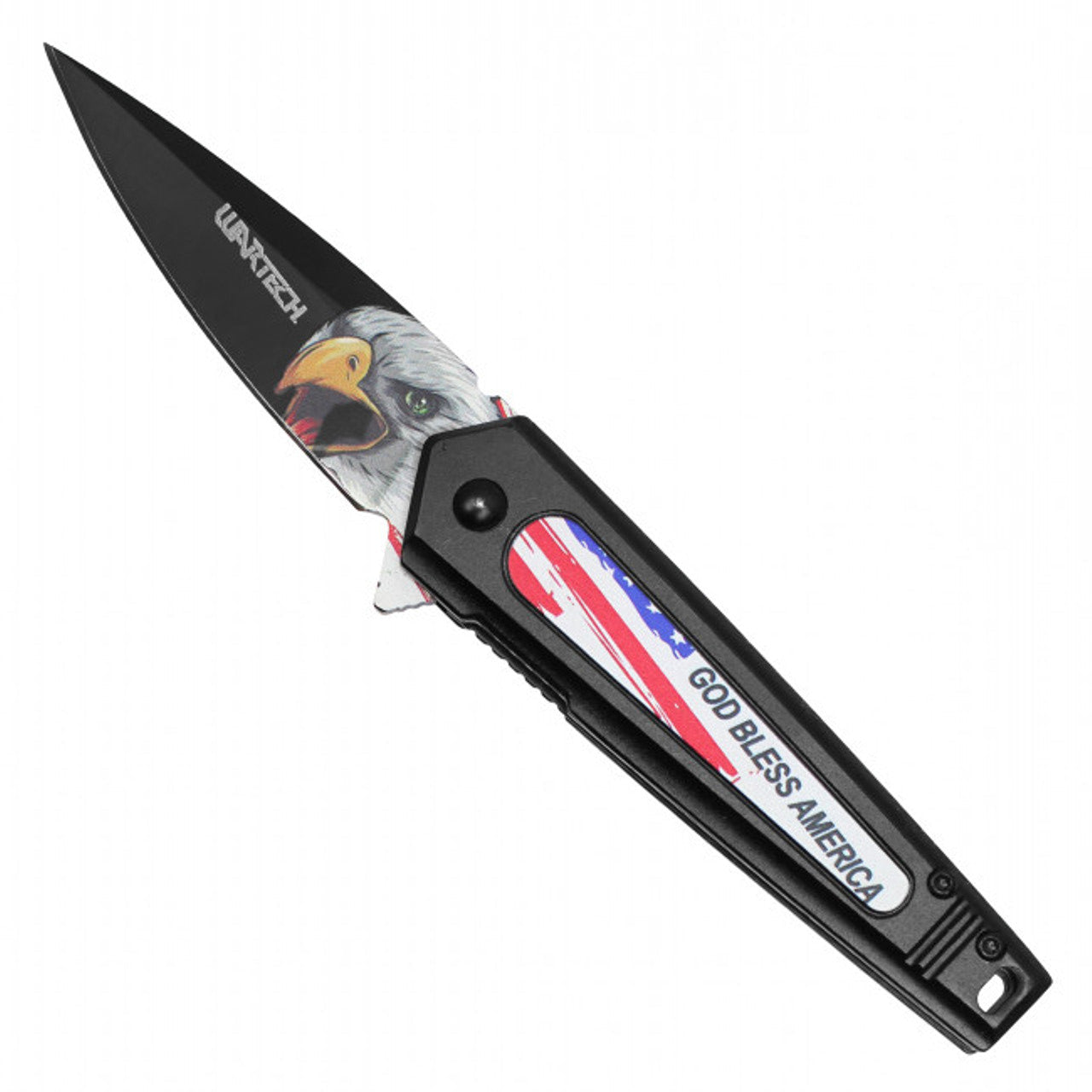 7.5" God Bless America Patriotic Pocket Knife