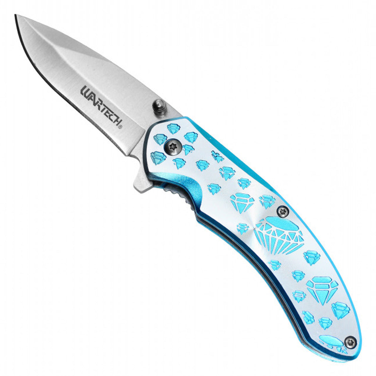 7" Blue Diamond Folding Pocket Knife