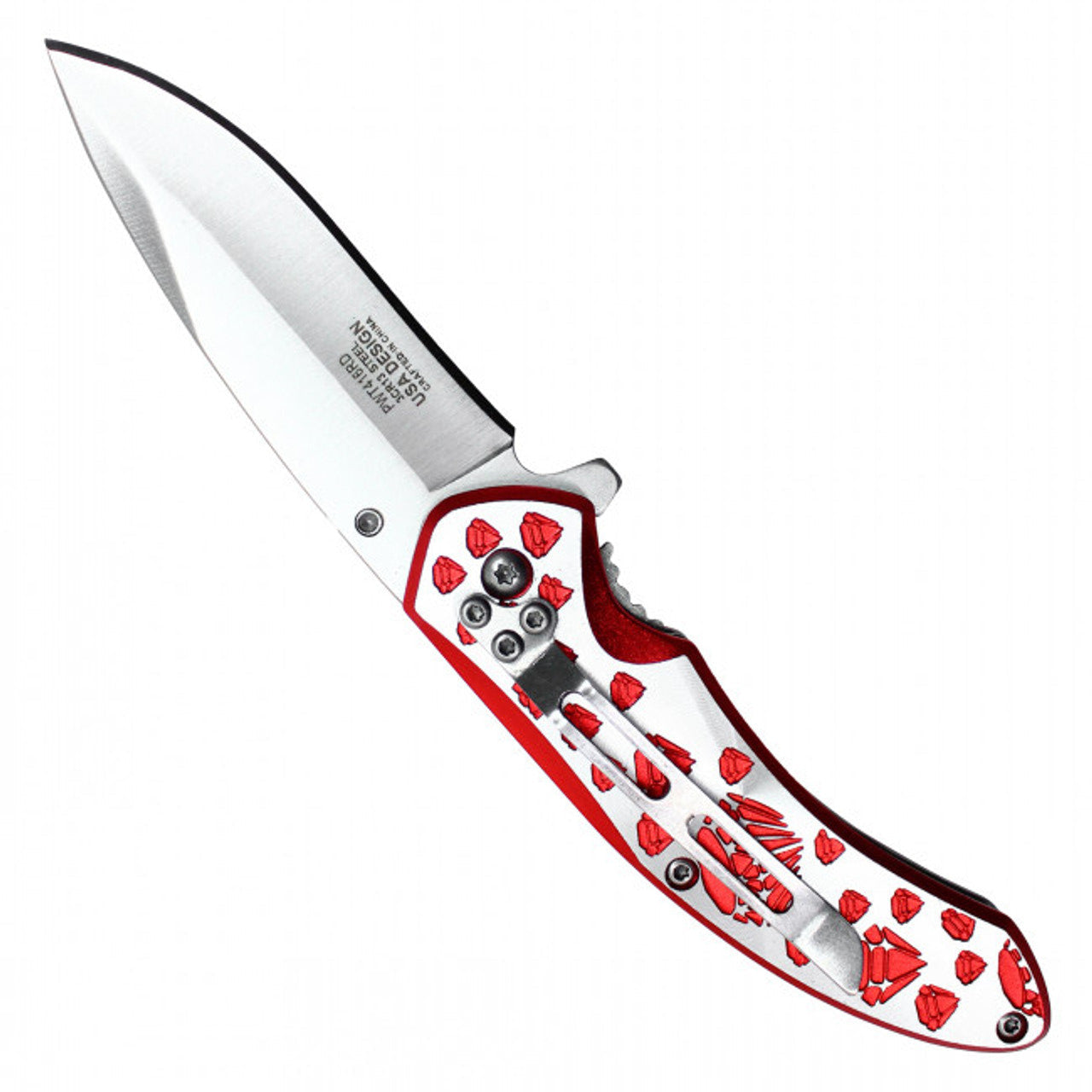 7" Red Diamond Pocket Knife | Sleek & Stylish EDC