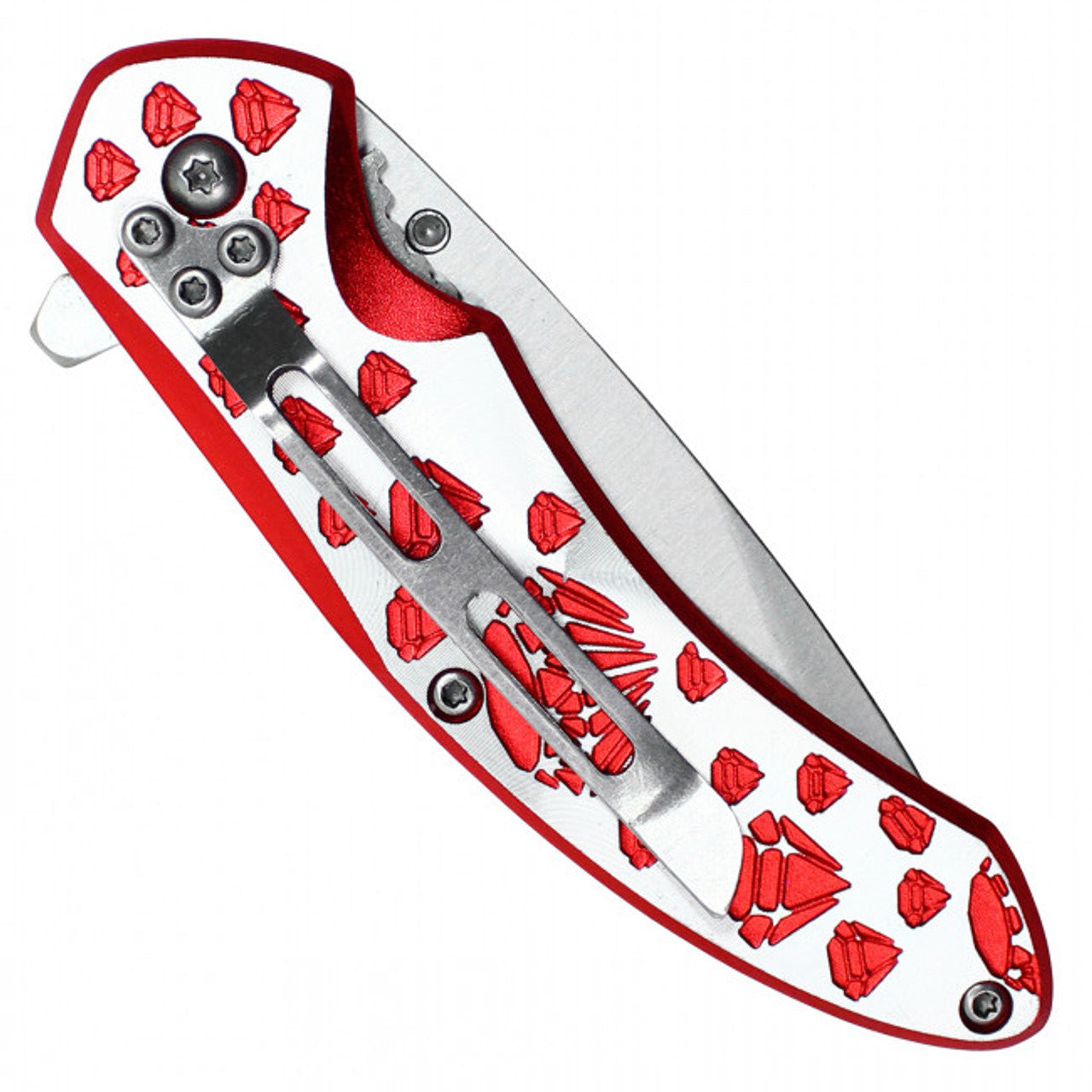 7" Red Diamond Pocket Knife | Sleek & Stylish EDC